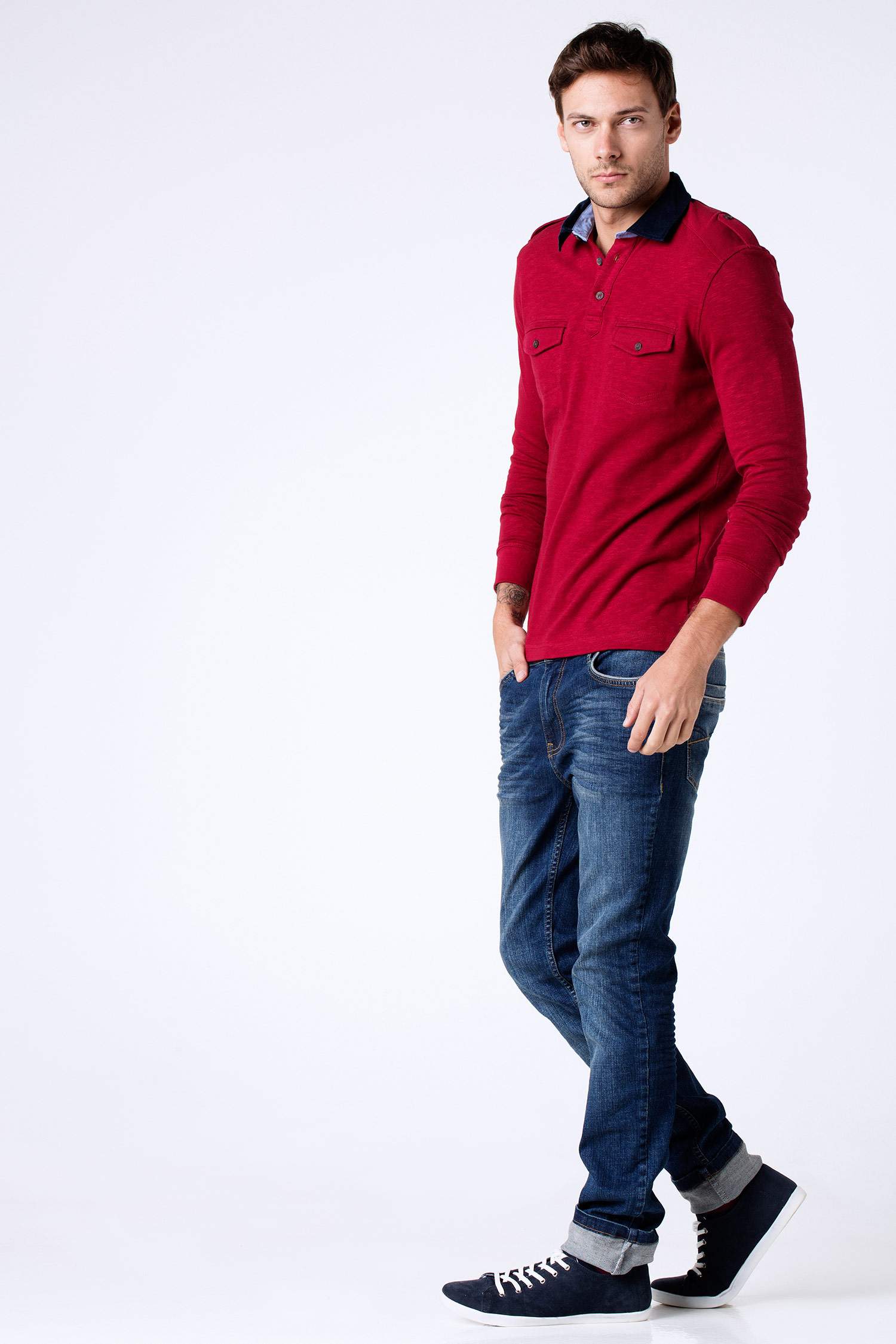 Defacto Omuz Detaylı Polo T-shirt. 2 Defacto Omuz Detaylı Polo T-shirt. 2