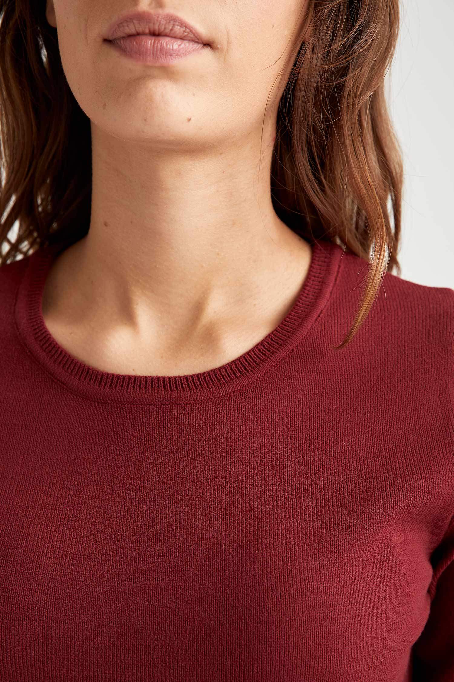 Basic Bisiklet Yaka Relax Fit Ekstra Yumuşak Kaşmir Dokulu Triko Kazak
