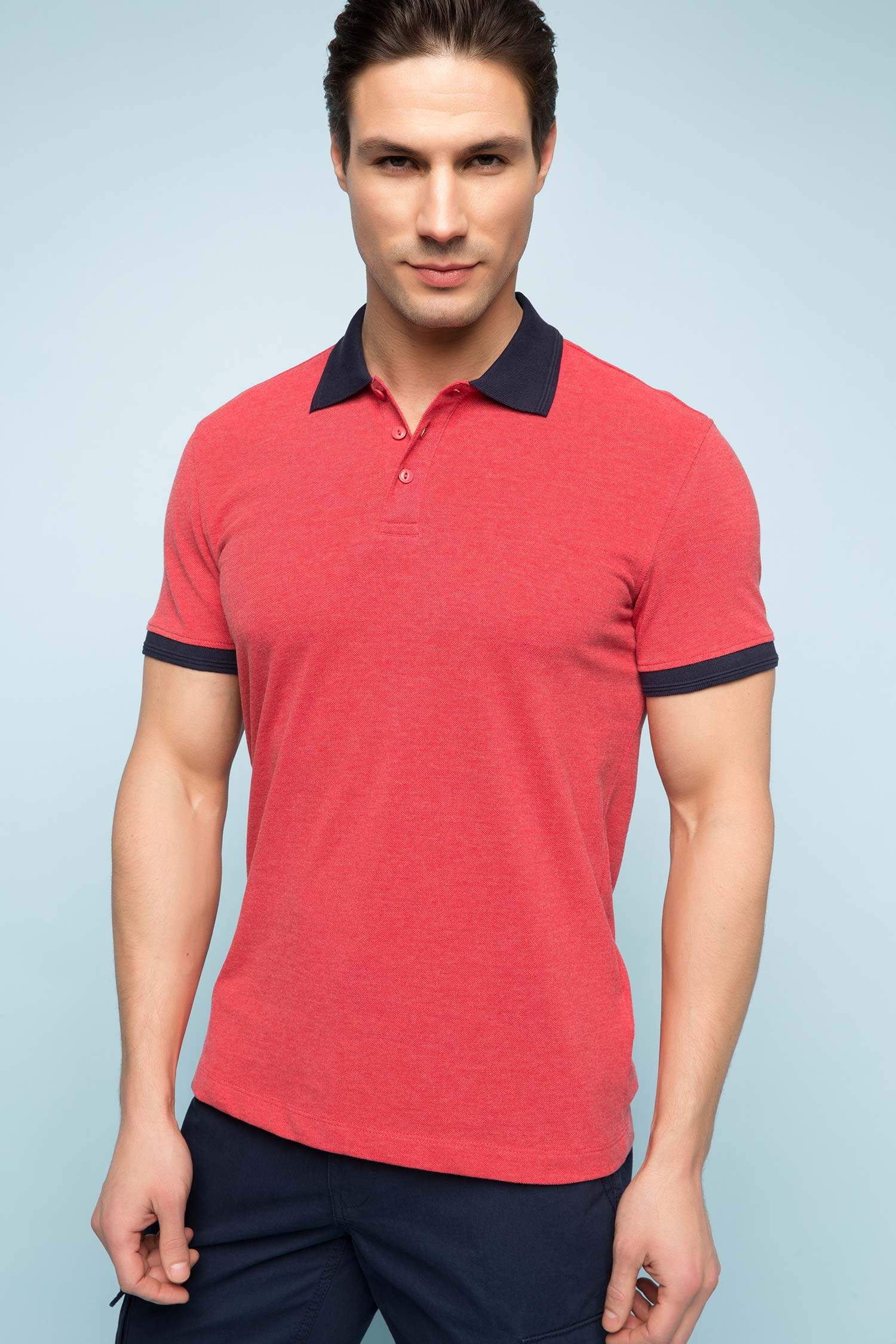 Defacto Basic Slim Fit Polo T-shirt. 1 Defacto Basic Slim Fit Polo T-shirt. 1