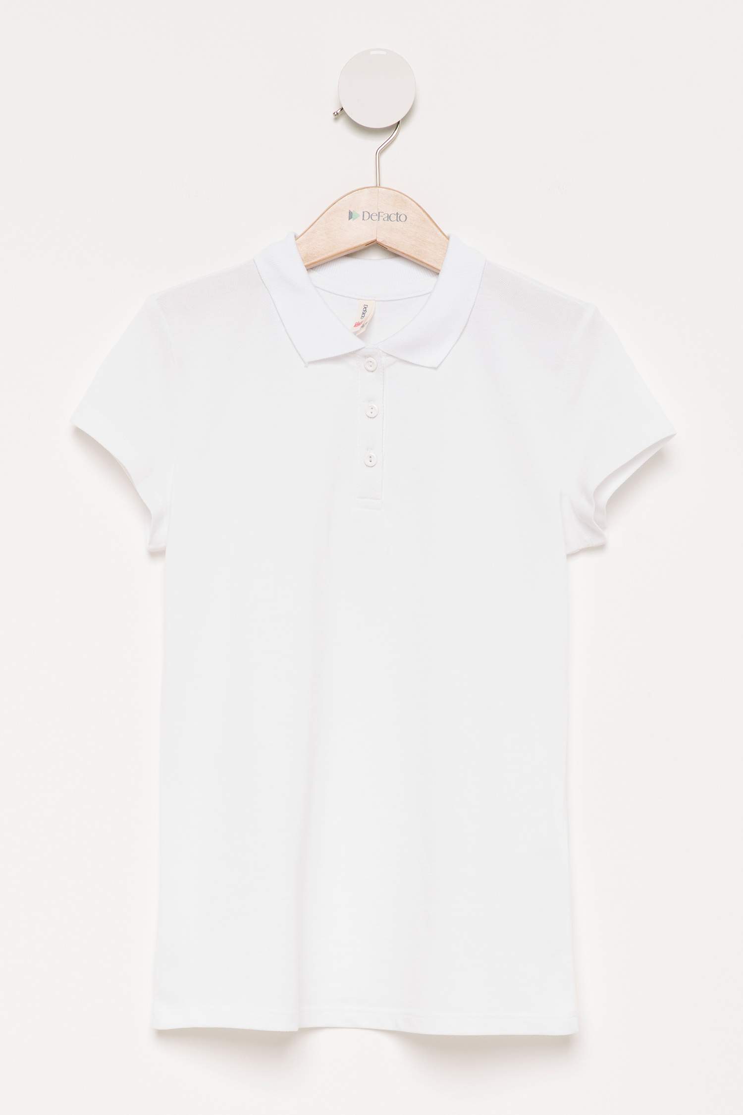 Defacto Basic Genç Kız Polo T-shirt. 4 Defacto Basic Genç Kız Polo T-shirt. 4