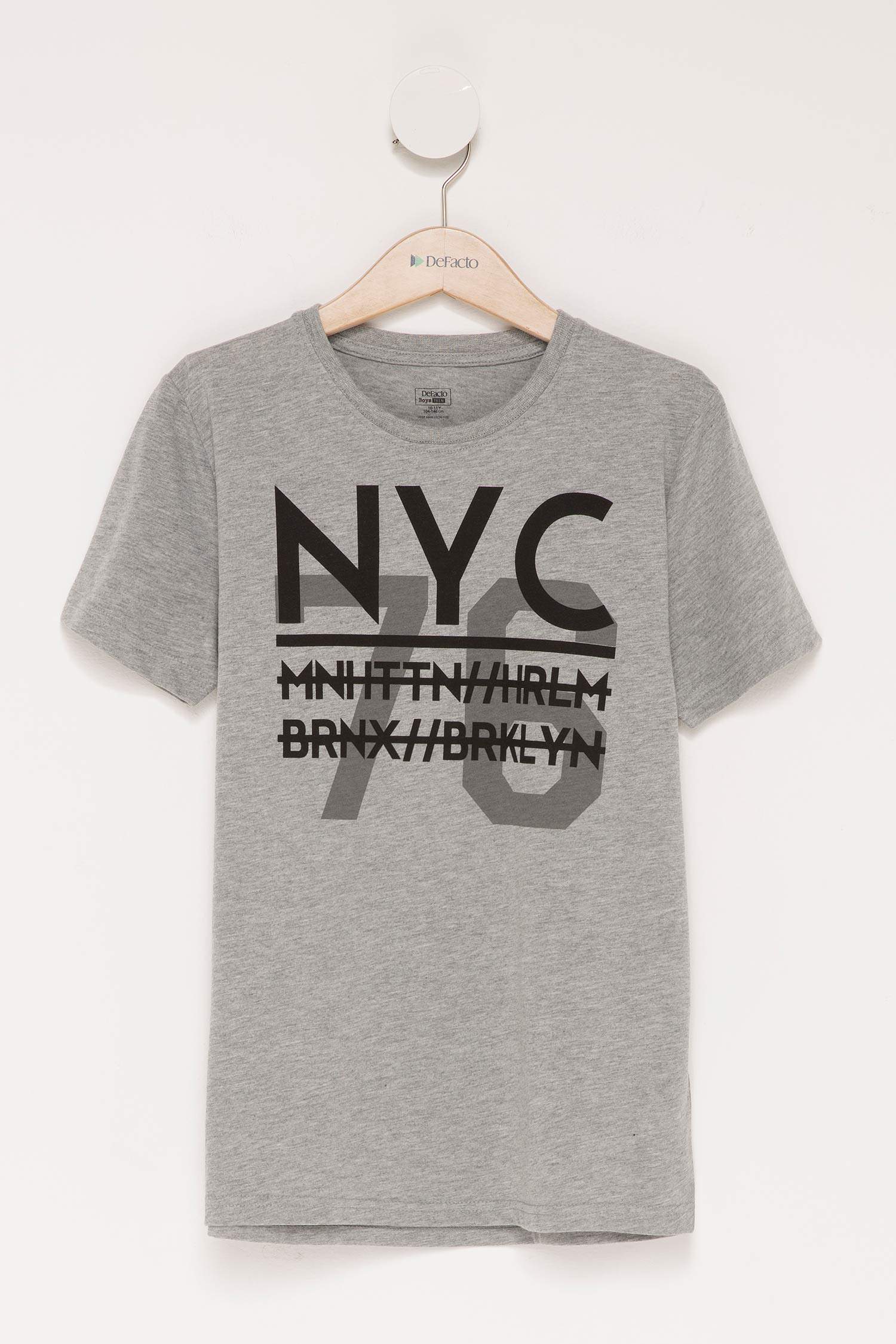Defacto Baskılı Genç Erkek T-shirt 0 Defacto Baskılı Genç Erkek T-shirt 1