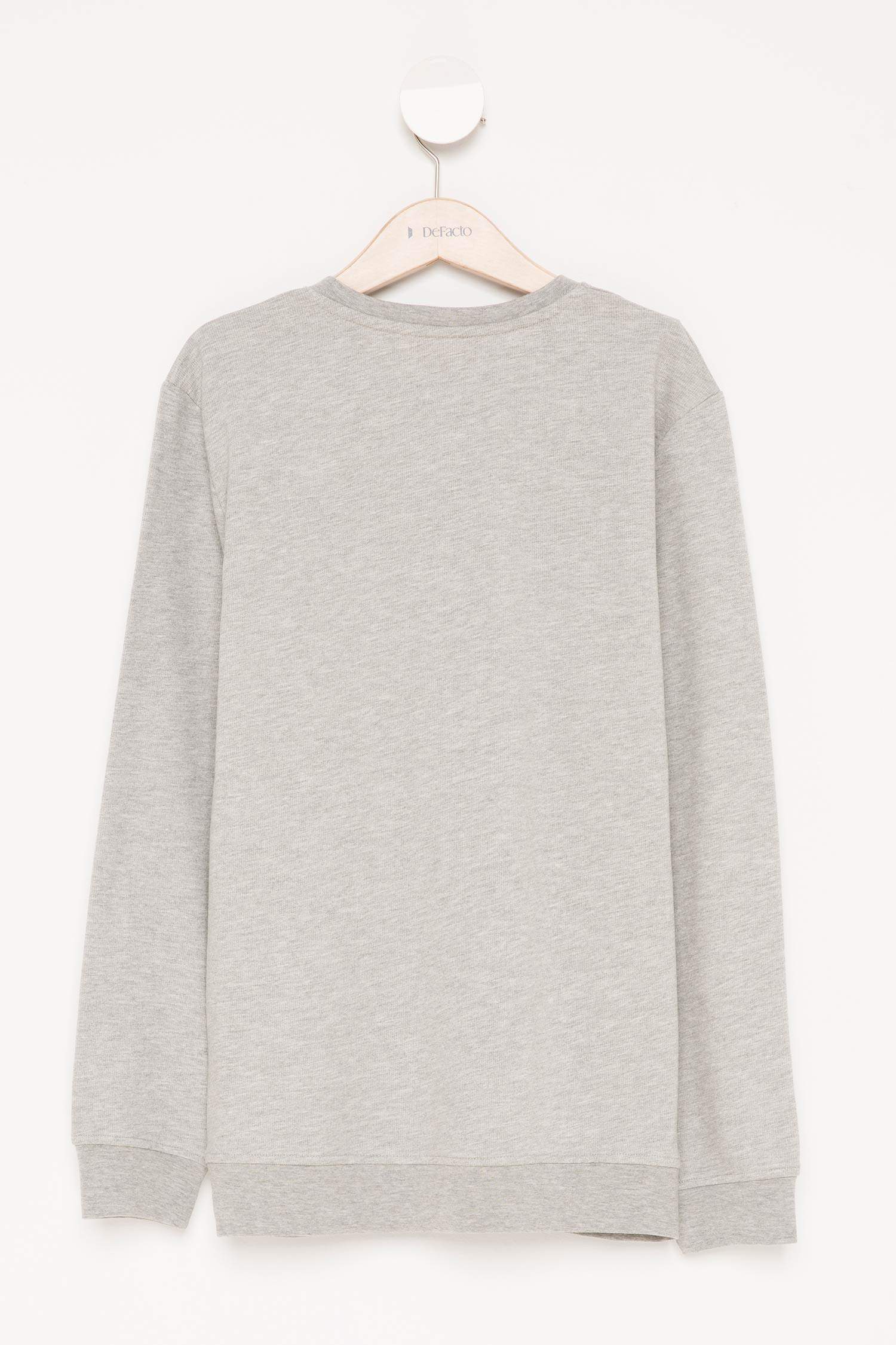 Defacto Baskılı Genç Erkek Sweatshirt 2 Defacto Baskılı Genç Erkek Sweatshirt 3