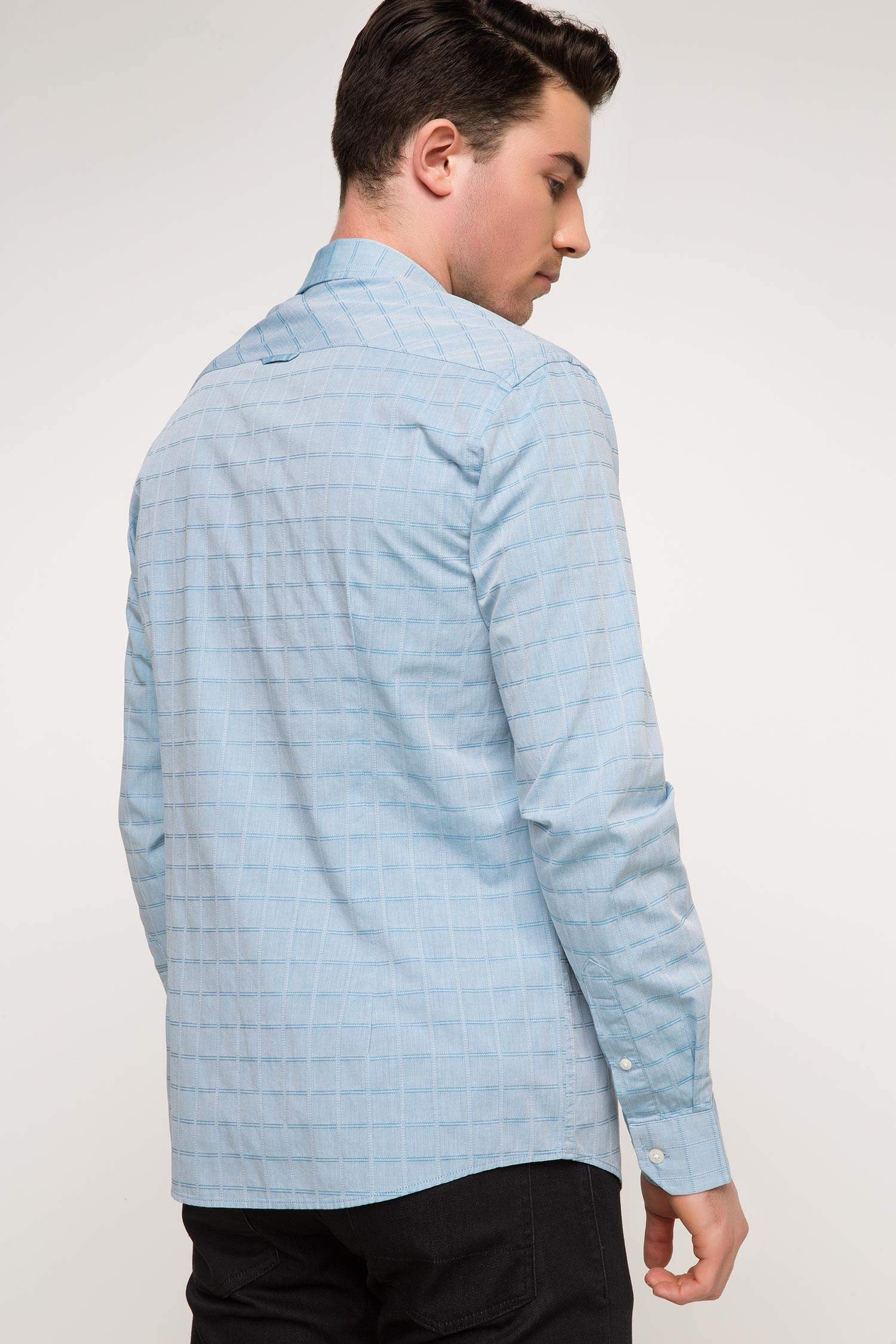 Defacto Slim Fit Tek Cep Gömlek 0 Defacto Slim Fit Tek Cep Gömlek 1