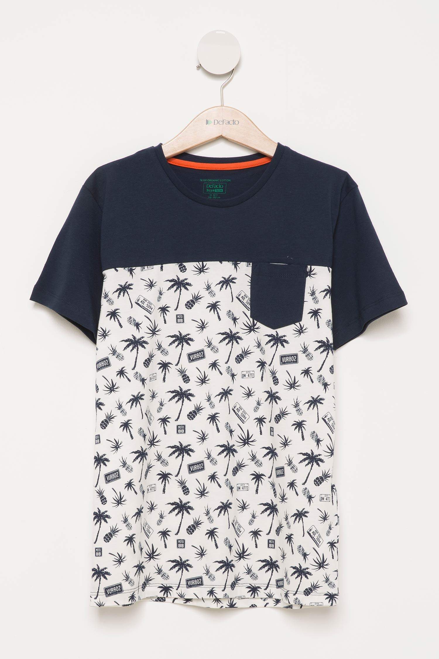Defacto Baskılı Genç Erkek Organik T-shirt. 4 Defacto Baskılı Genç Erkek Organik T-shirt. 4