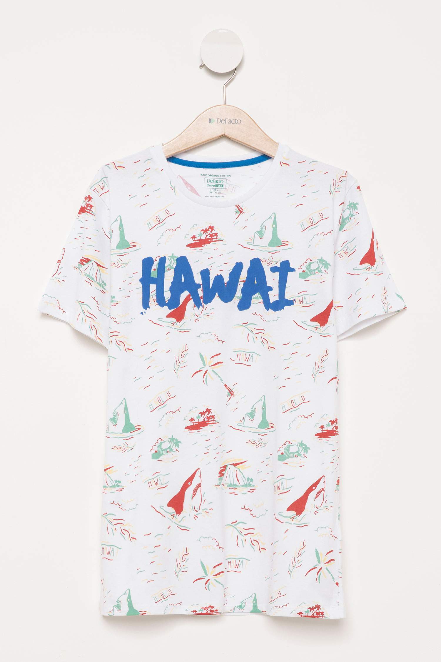 Defacto Baskılı Genç Erkek Organik T-shirt. 4 Defacto Baskılı Genç Erkek Organik T-shirt. 4