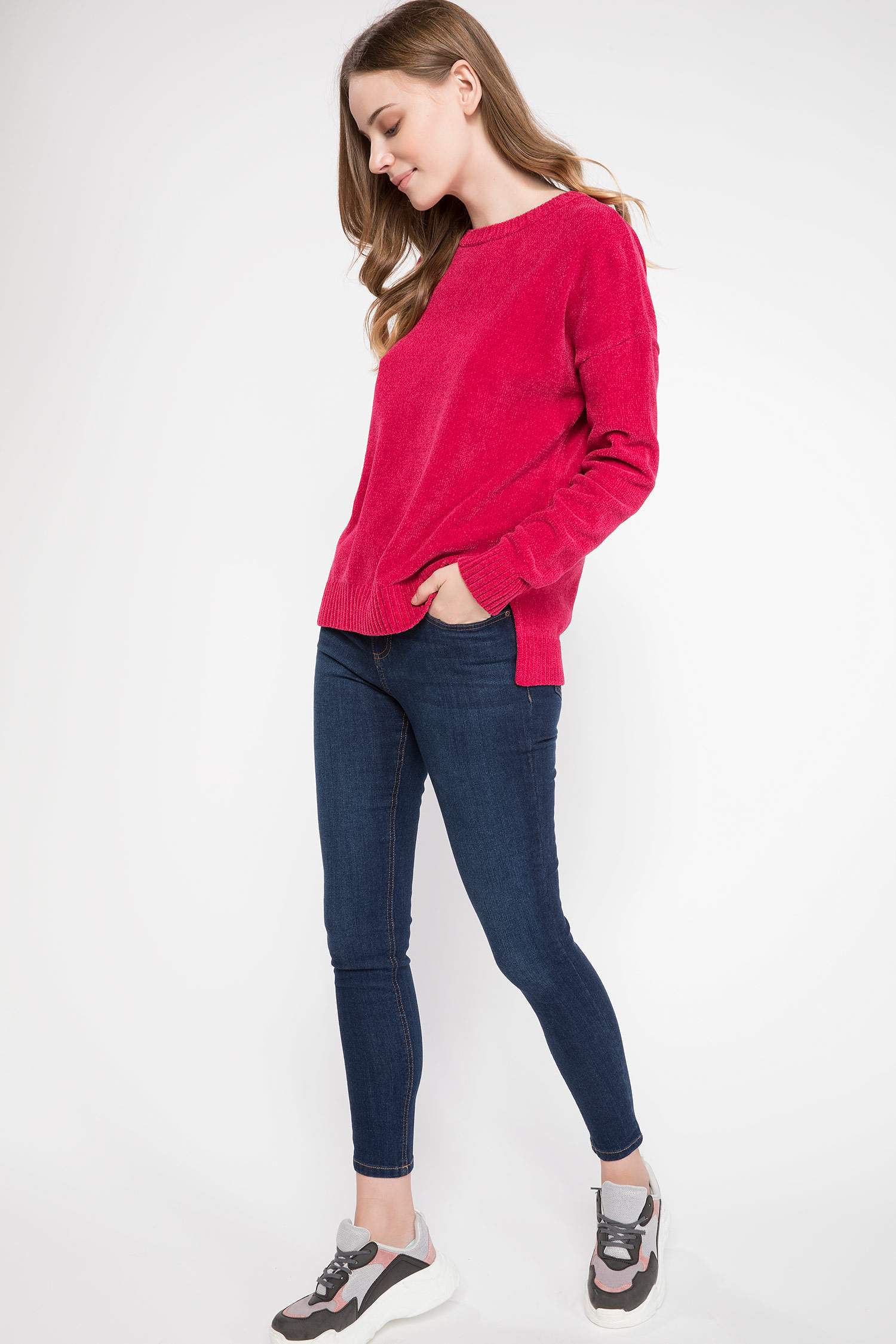 Defacto Düşük Omuzlu Yırtmaç Detaylı Kazak. 2 Defacto Düşük Omuzlu Yırtmaç Detaylı Kazak. 2