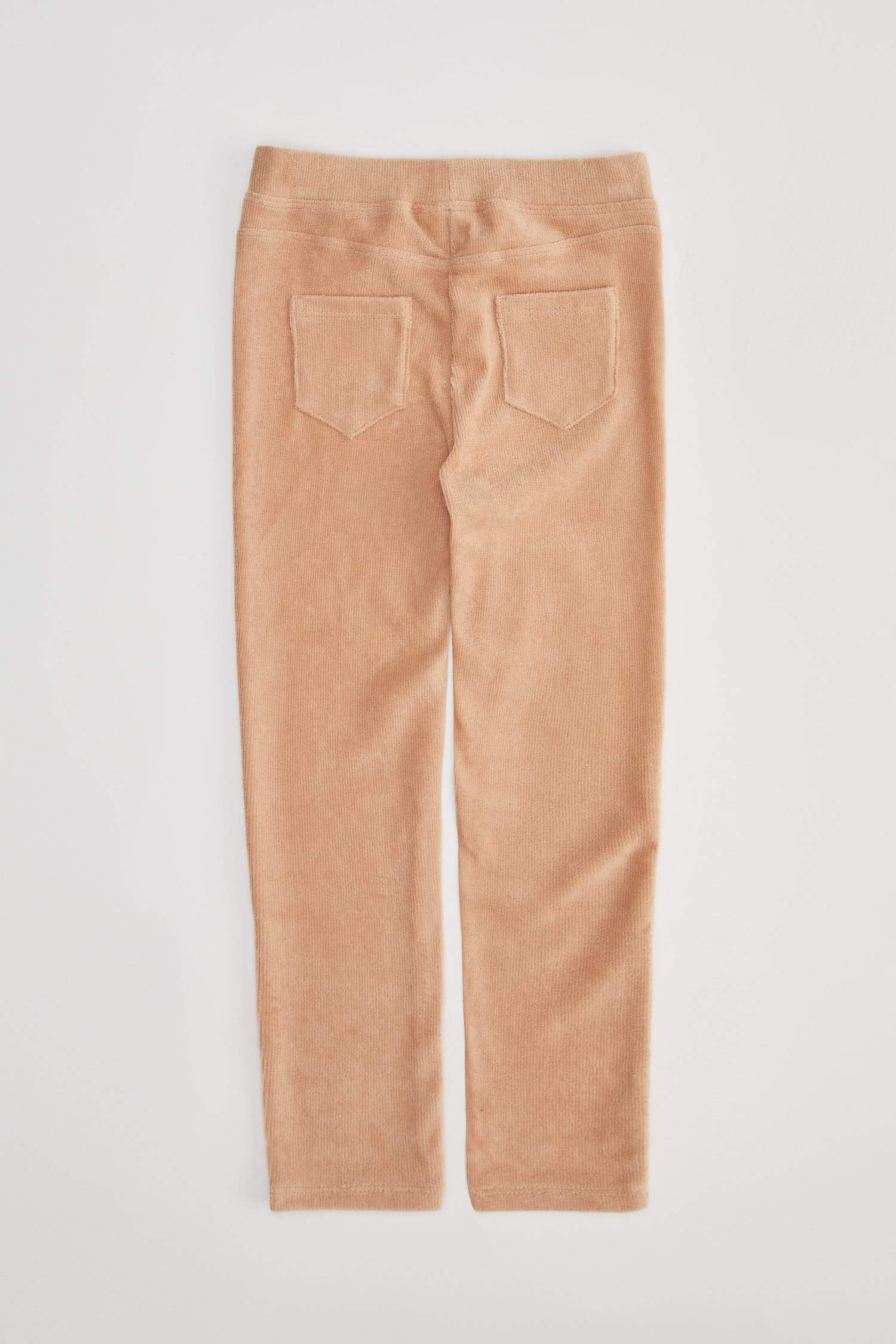 Kız Çocuk Slim Fit Bilek Boy Kadife Tayt