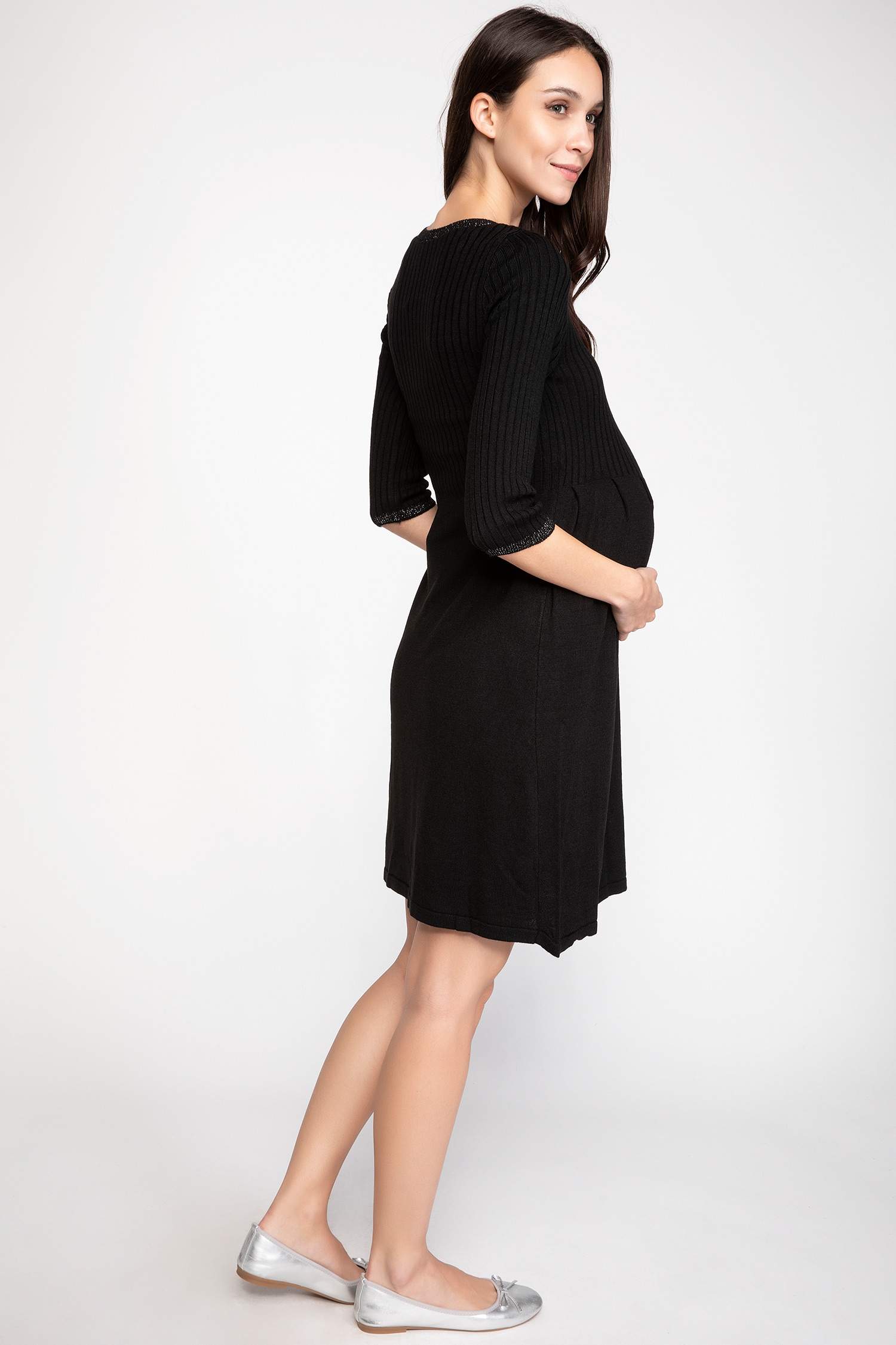 Defacto Yaka ve Kol Ucu Sim Detaylı Relax Fit Hamile Elbise. 4 Defacto Yaka ve Kol Ucu Sim Detaylı Relax Fit Hamile Elbise. 4