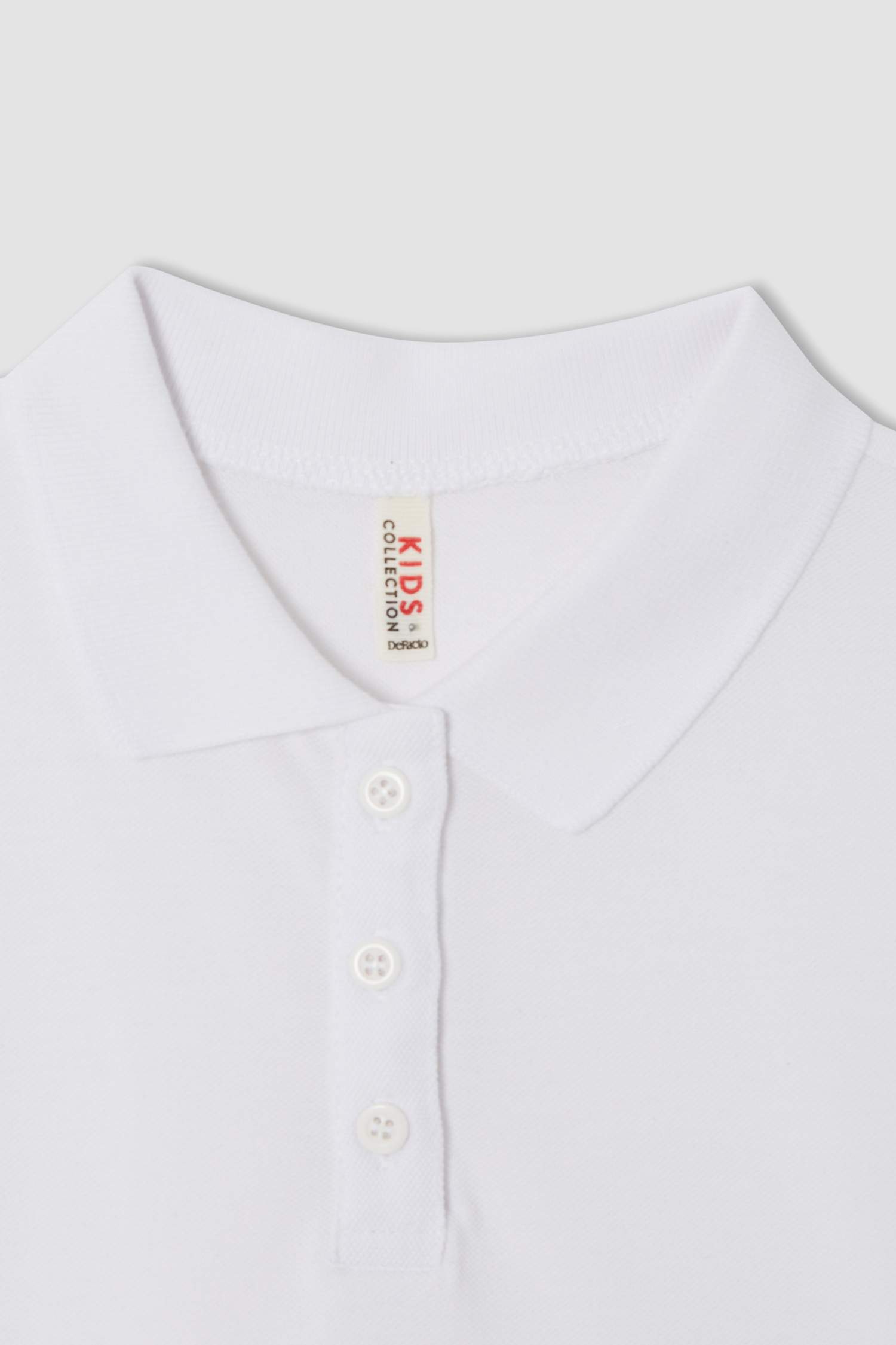 Kız Çocuk Polo Yaka Basic Tişört