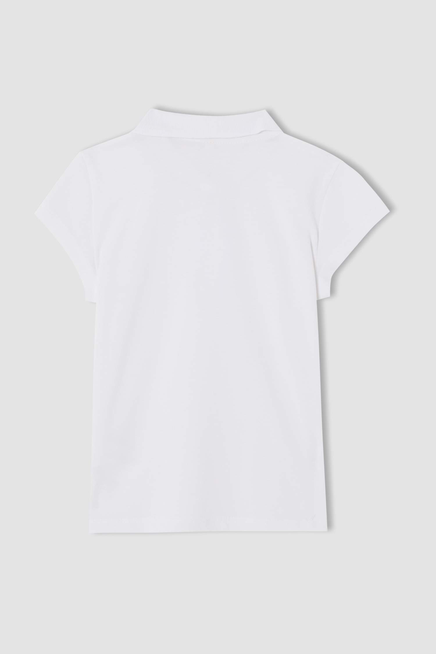 Kız Çocuk Polo Yaka Basic Tişört