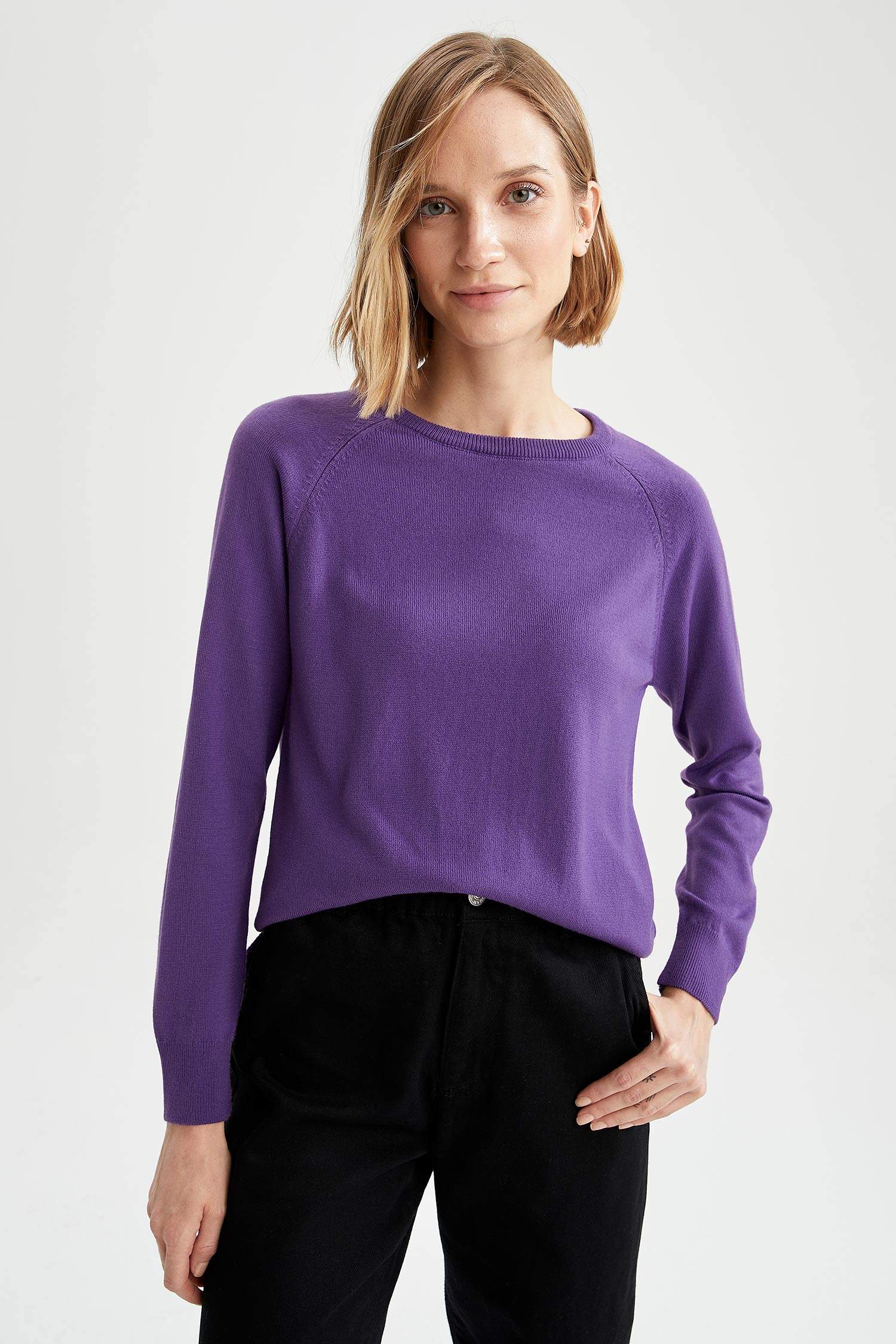 Regular Fit Bisiklet Yaka Kazak