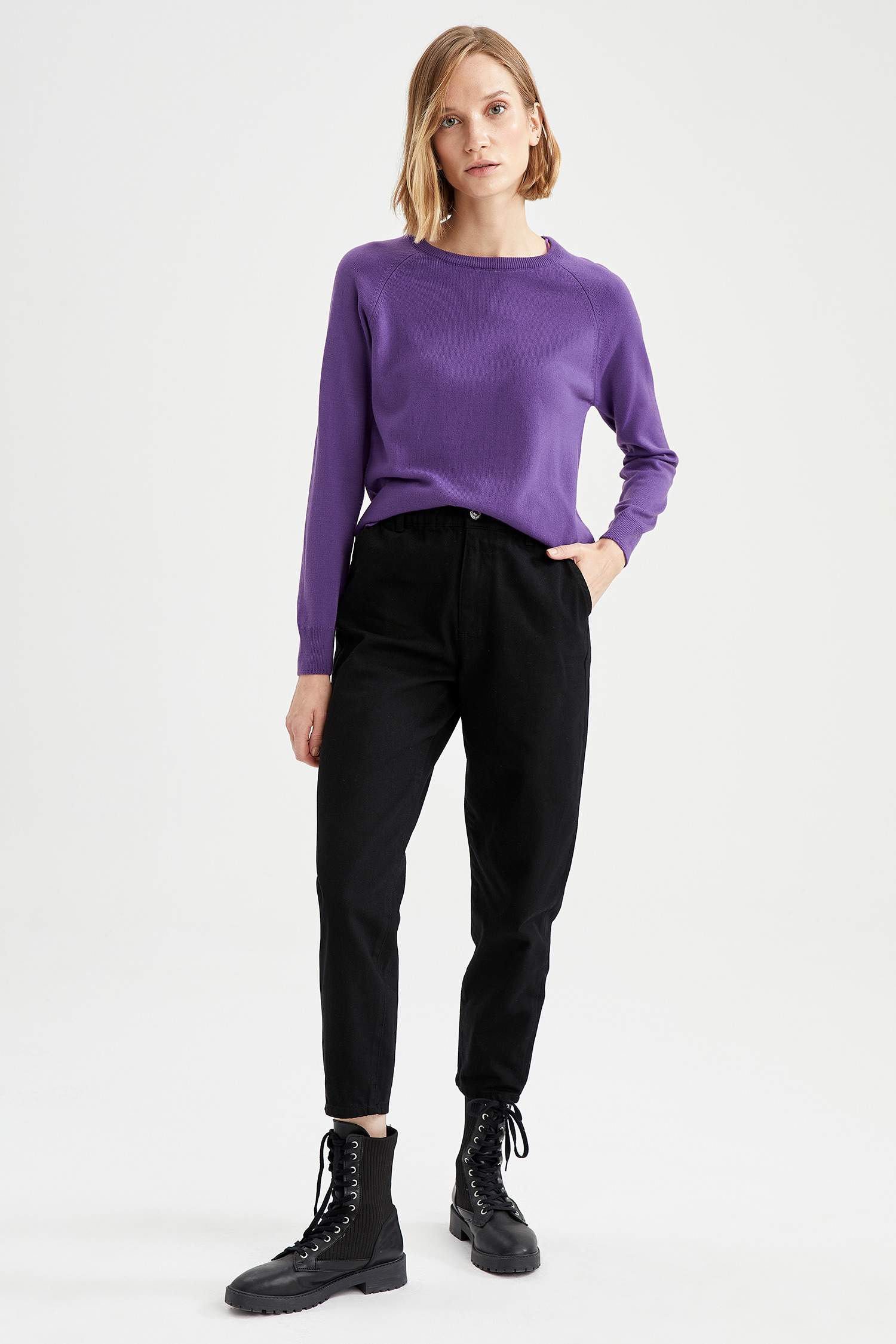 Regular Fit Bisiklet Yaka Kazak