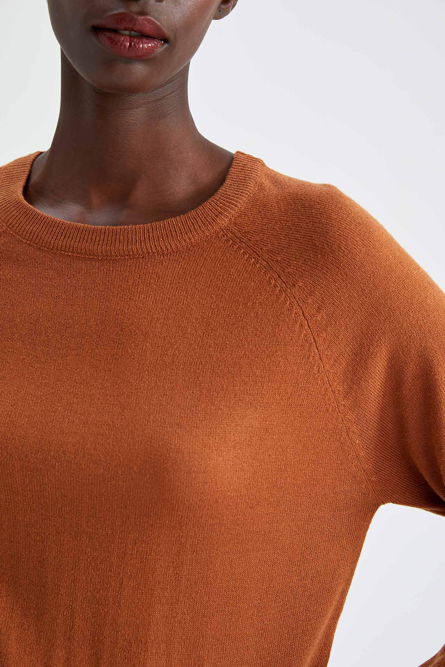 Regular Fit Bisiklet Yaka Kaşmir Dokulu Ekstra Yumuşak Triko Kazak