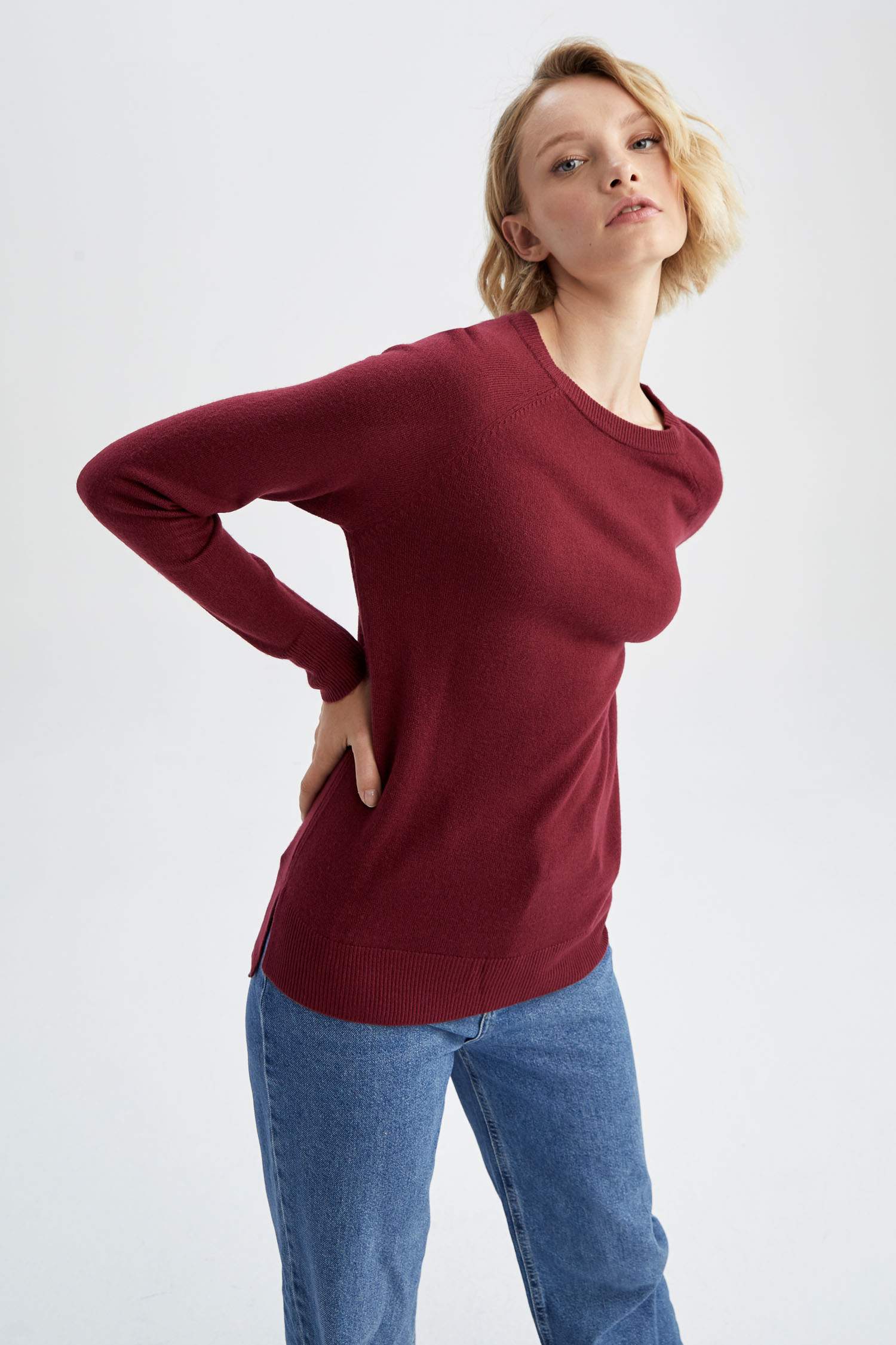 Regular Fit Bisiklet Yaka Kaşmir Dokulu Ekstra Yumuşak Triko Kazak