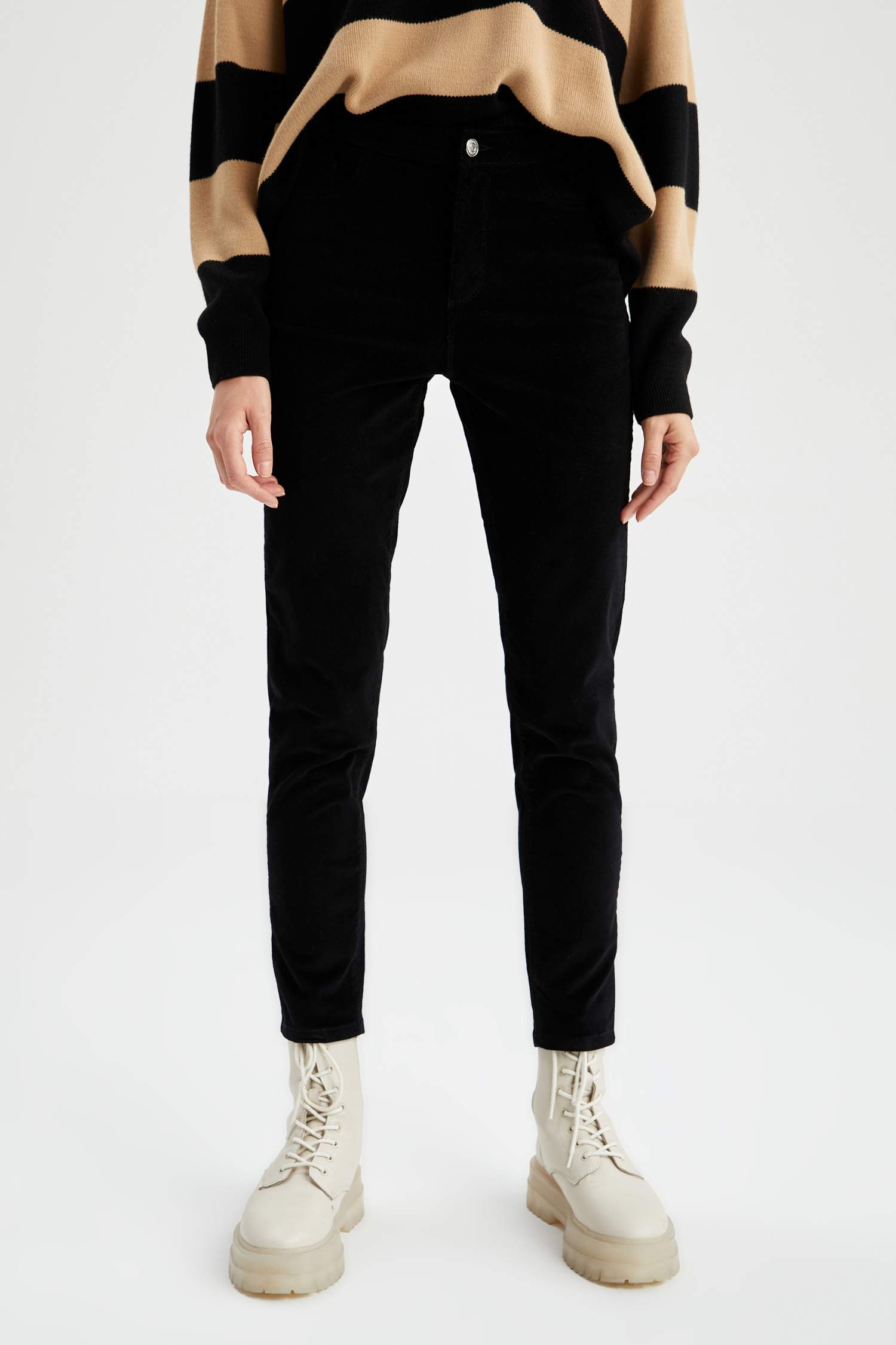 Kadife Skinny Fit Pantolon