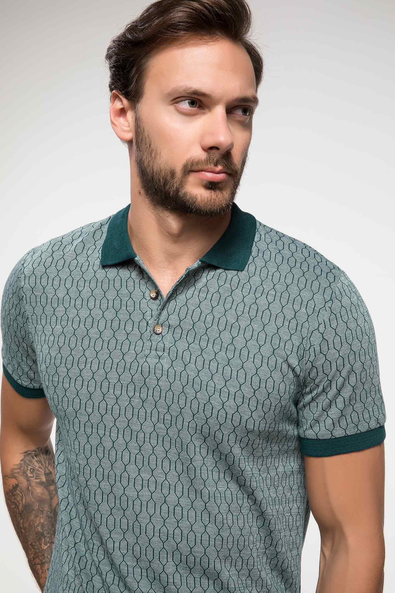 Defacto Jakarlı Polo T-shirt. 3 Defacto Jakarlı Polo T-shirt. 3