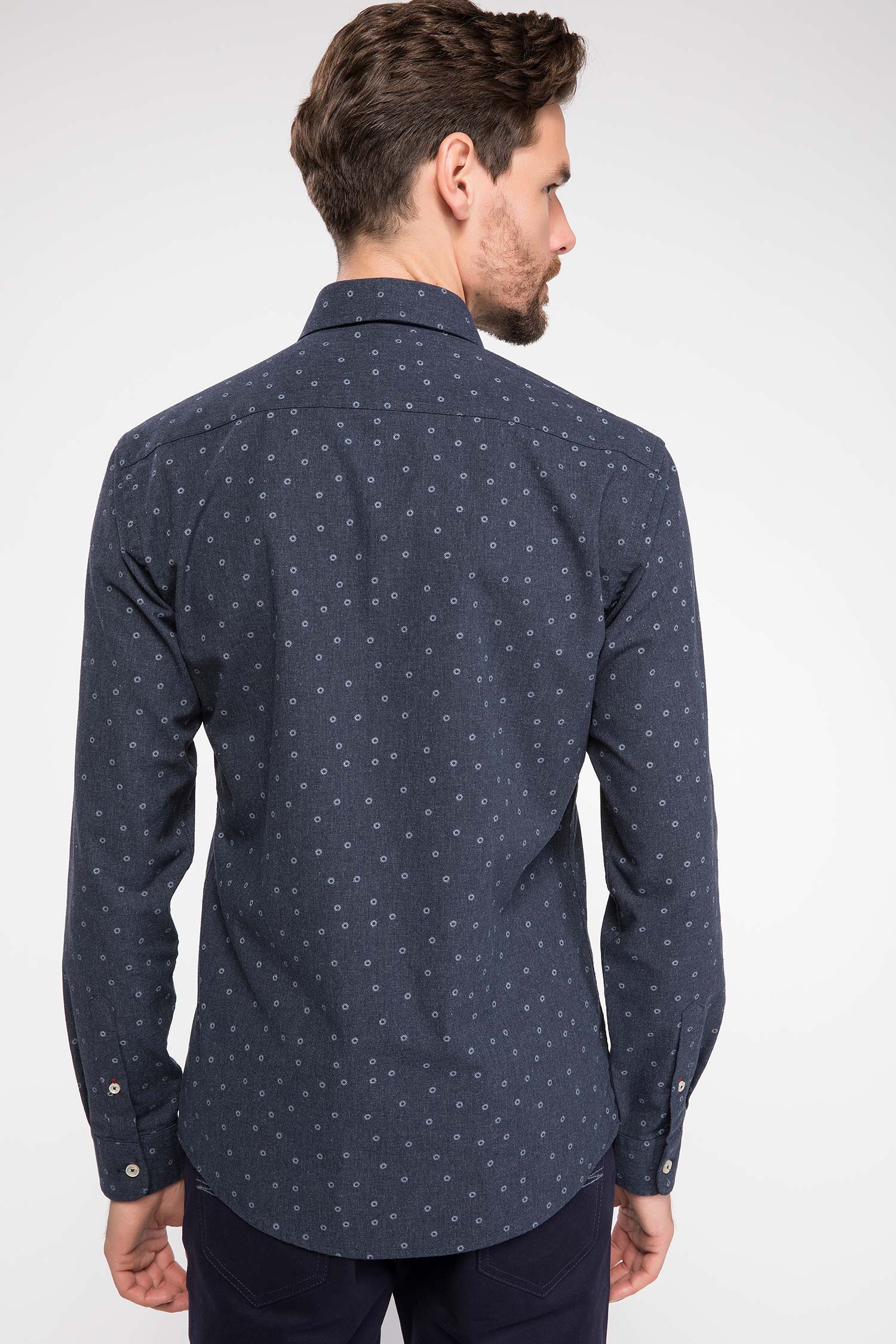 Defacto Desenli Slim Fit Gömlek. 4 Defacto Desenli Slim Fit Gömlek. 4