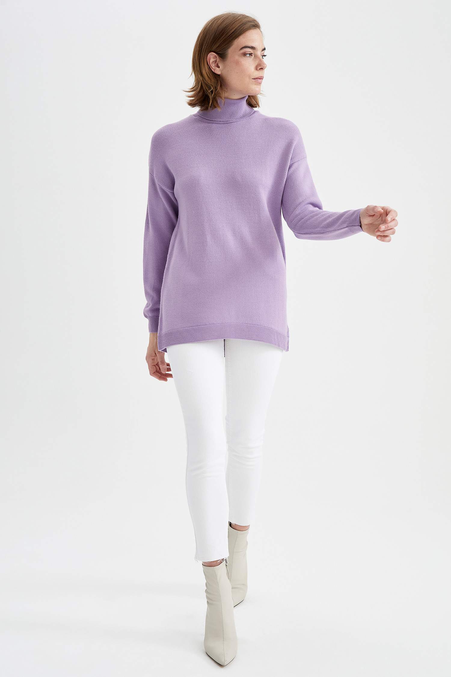 Balıkçı Yaka Basic Triko Tunik