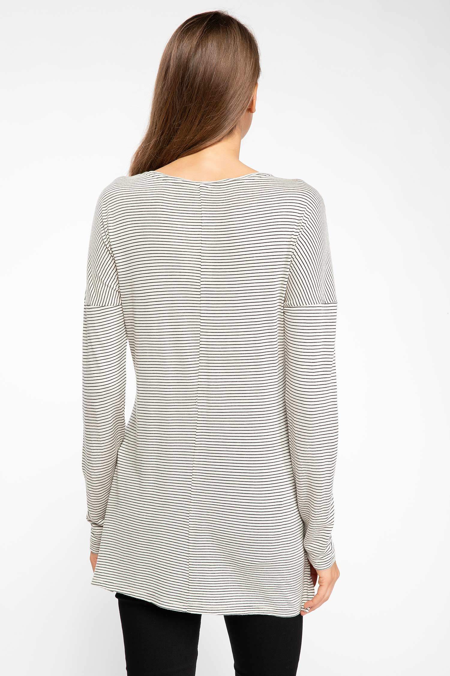 Defacto Çiçek Desenli Çizgili Hamile T-shirt. 3 Defacto Çiçek Desenli Çizgili Hamile T-shirt. 3