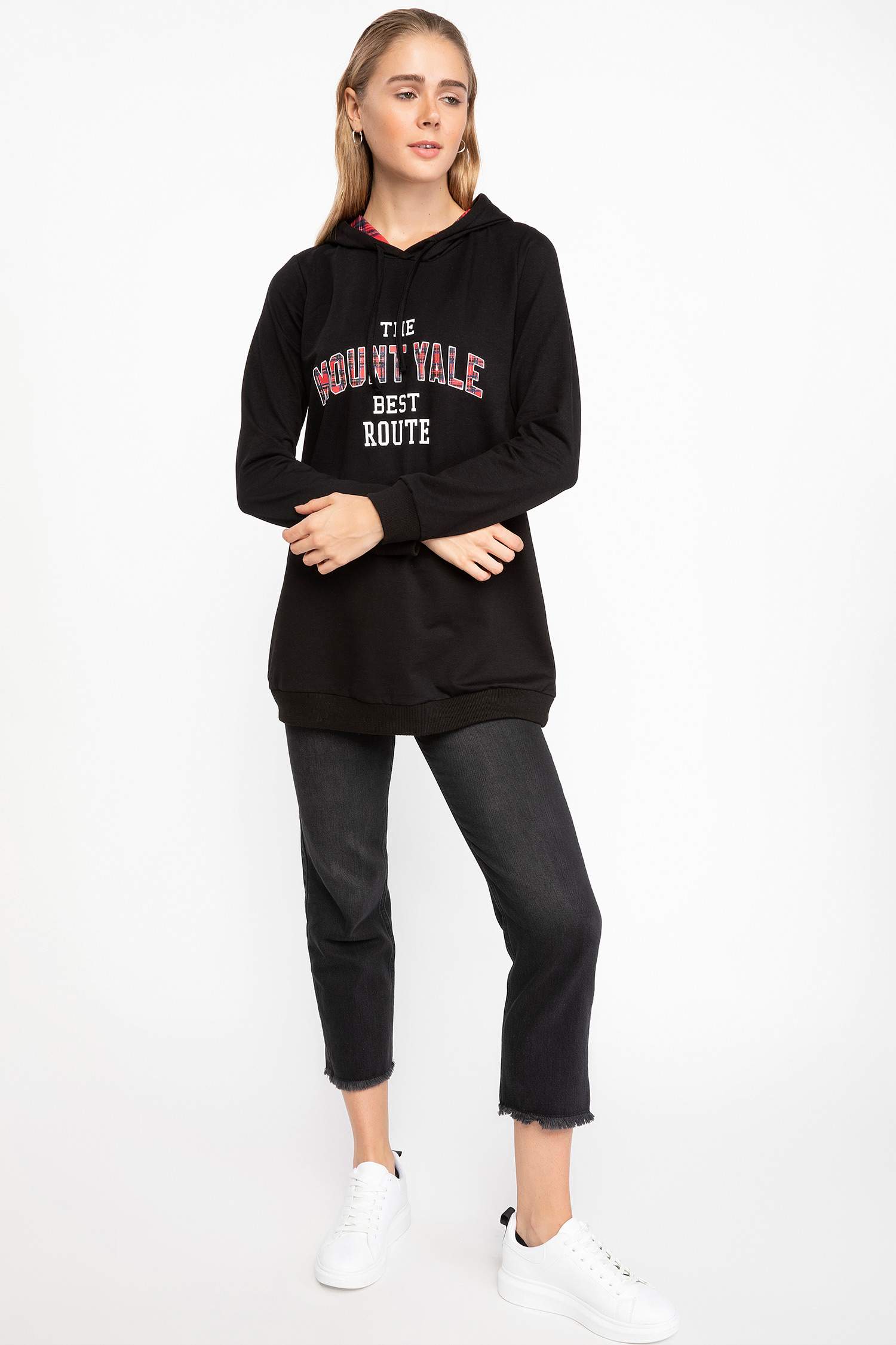 Defacto Baskılı Kapşonlu Tunik. 2 Defacto Baskılı Kapşonlu Tunik. 2