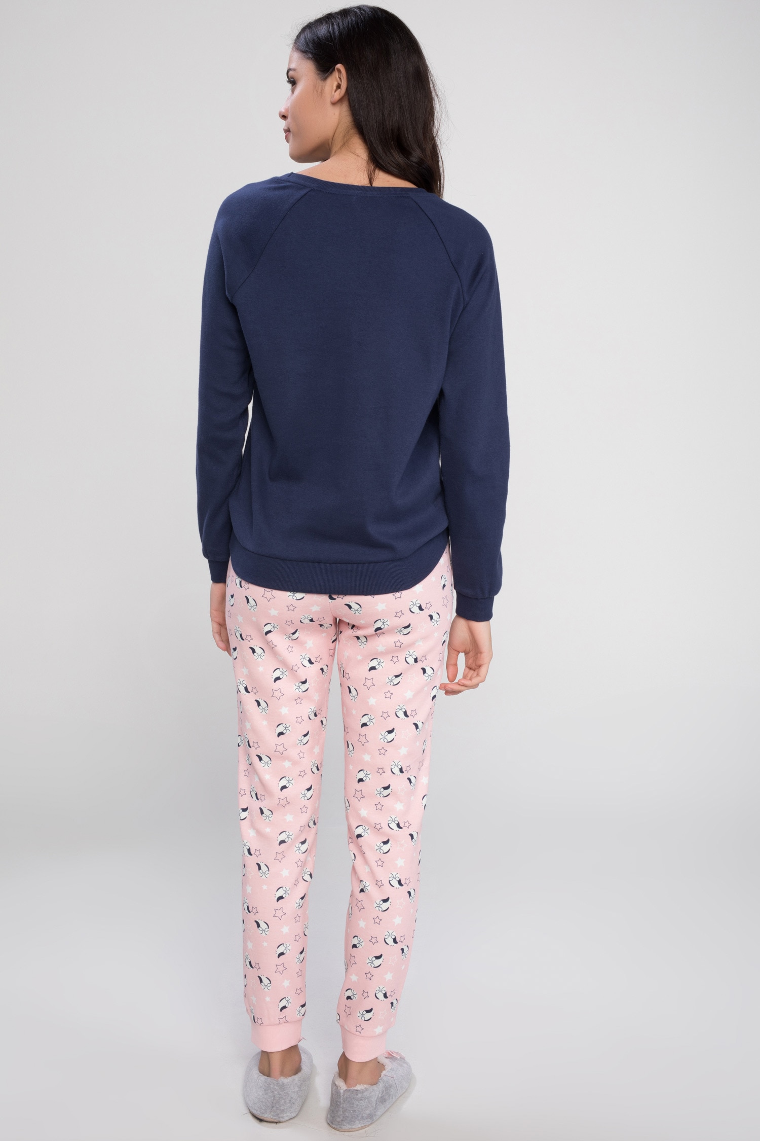 Defacto Elastik Belli Baskılı Pijama Takımı. 2 Defacto Elastik Belli Baskılı Pijama Takımı. 2