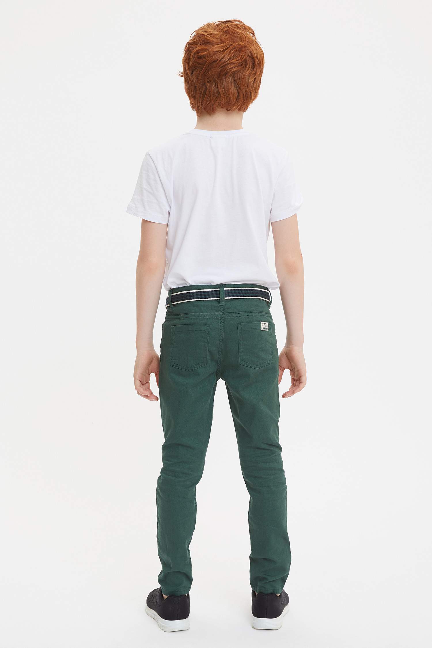 Erkek Çocuk Palaska Kemerli Slim Fit Chino Pantolon