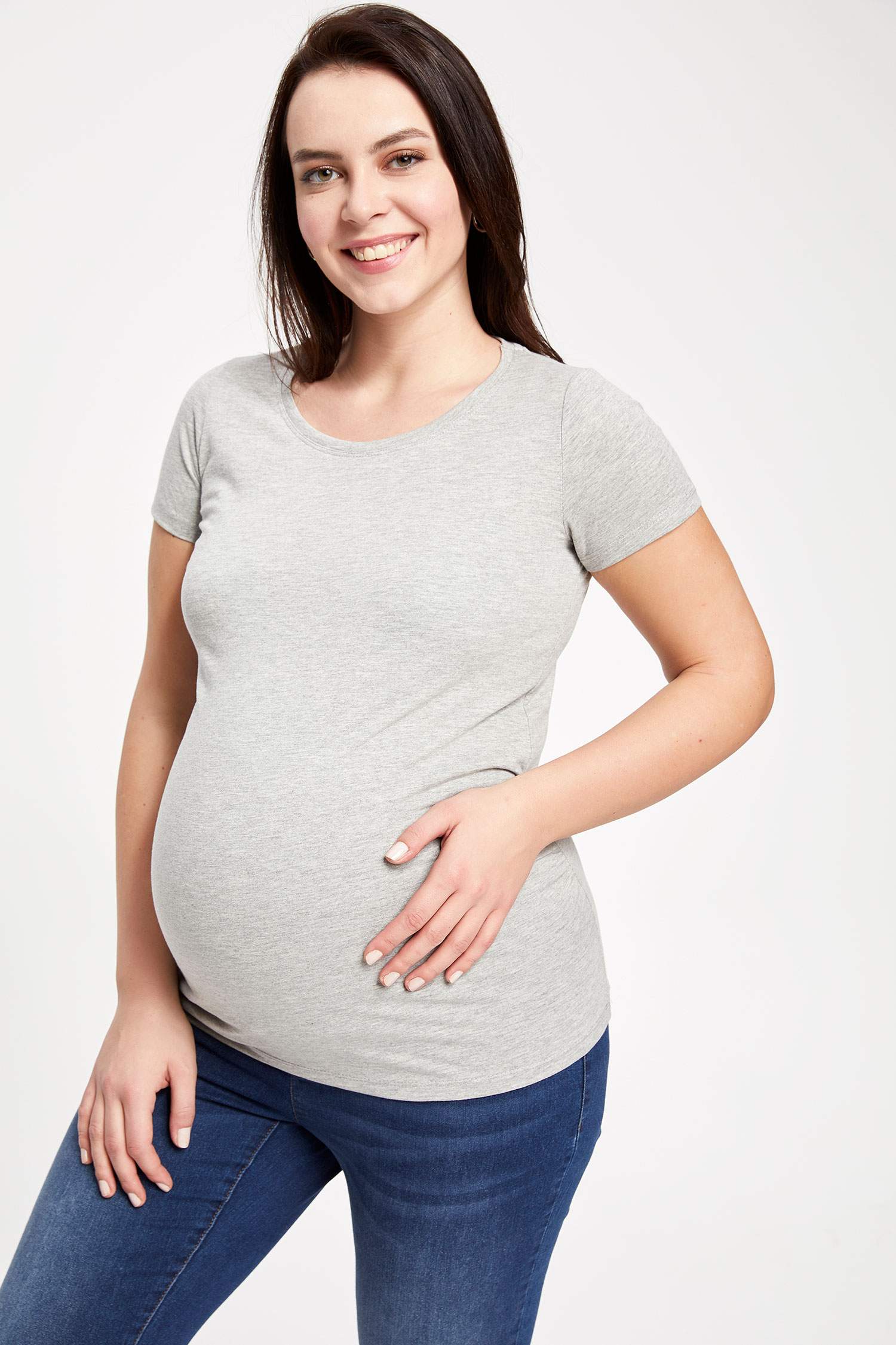 Örme Kısa Kollu Regular Fit Bisiklet Yaka Kısa Kollu