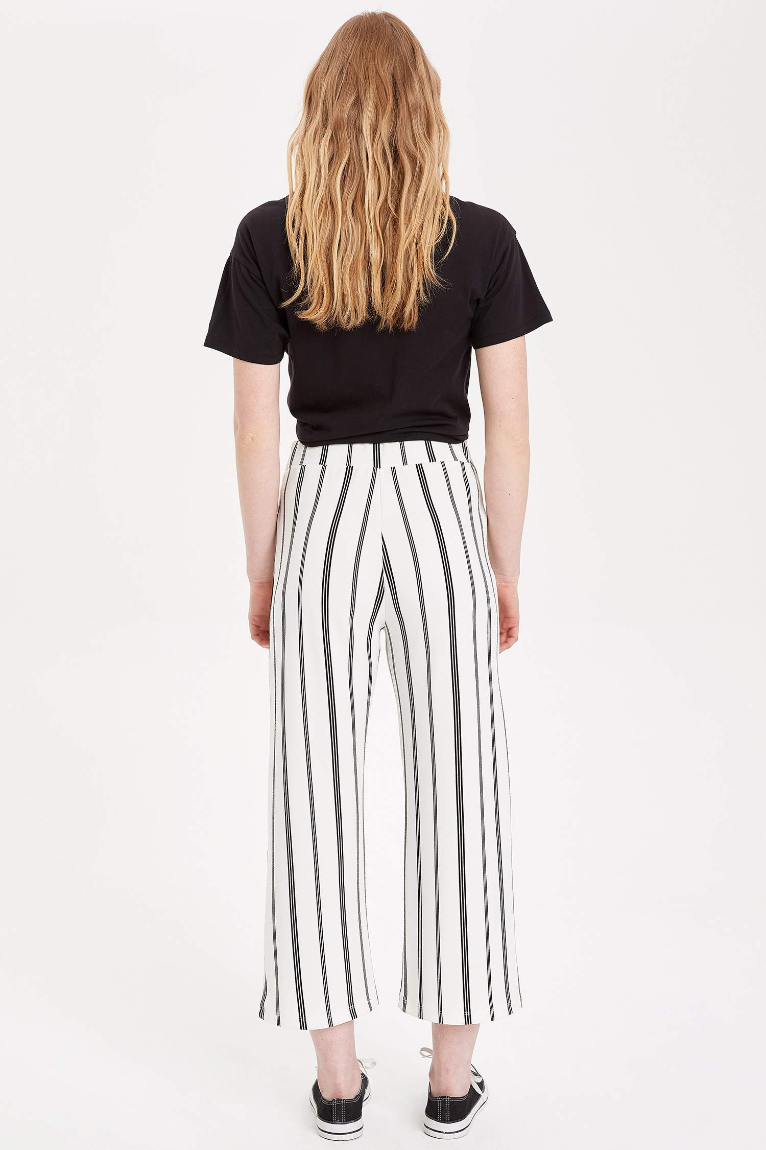 Defacto Çizgili Culotte Pantolon. 5 Defacto Çizgili Culotte Pantolon. 5