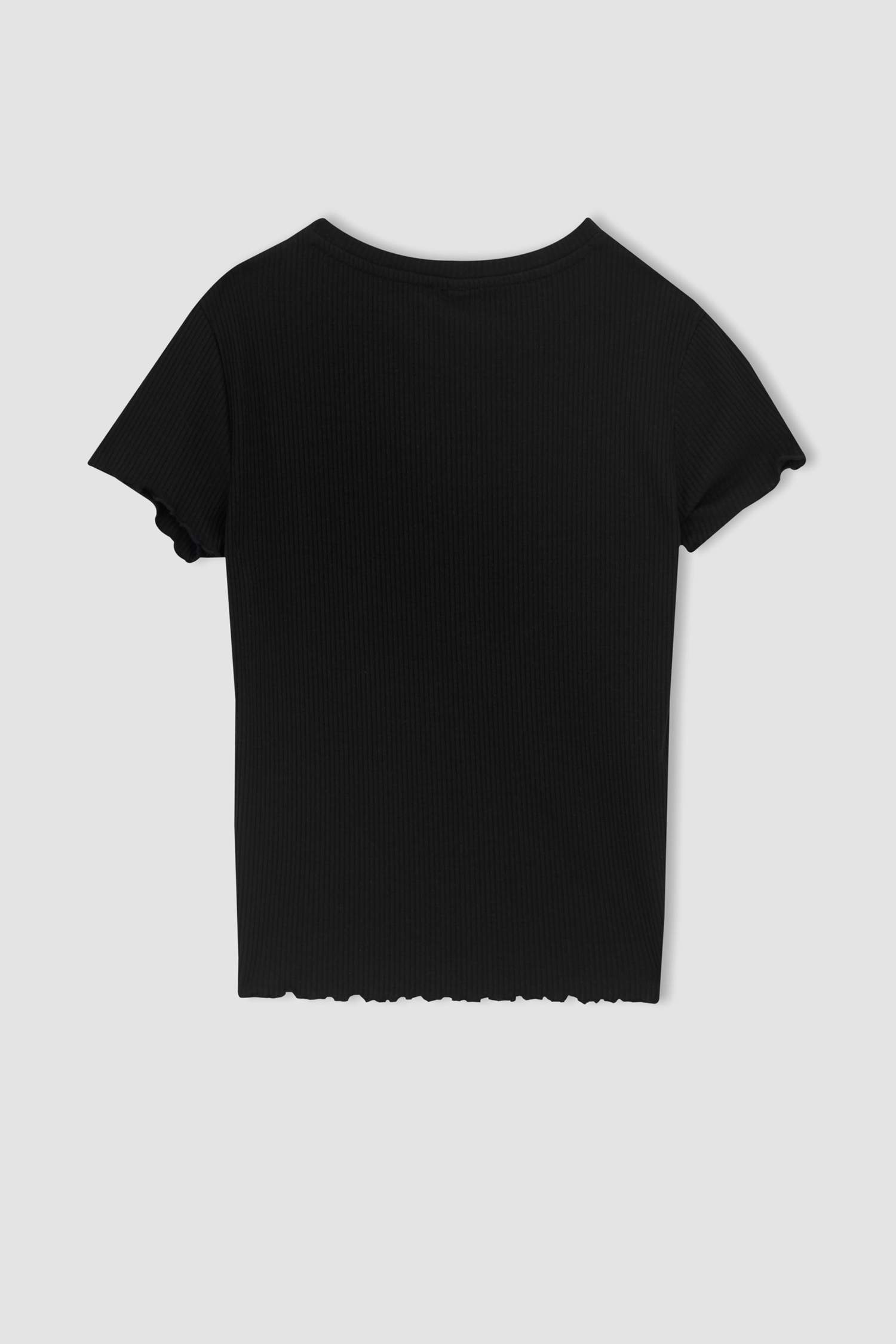 Slim Fit Bisiklet Yaka Kısa Kollu Tişört