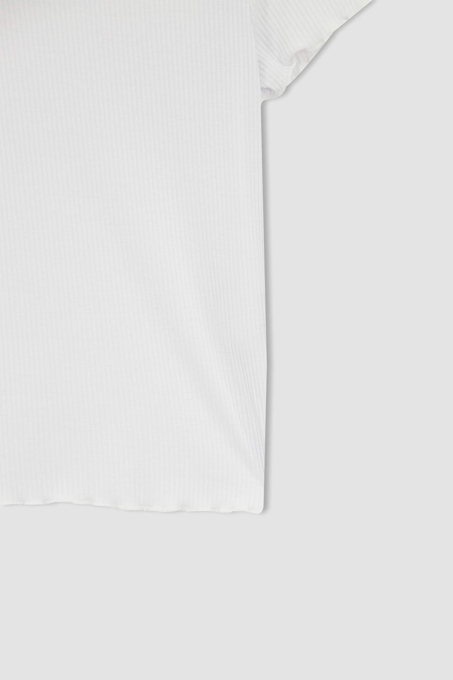 Slim Fit Bisiklet Yaka Kısa Kollu Tişört