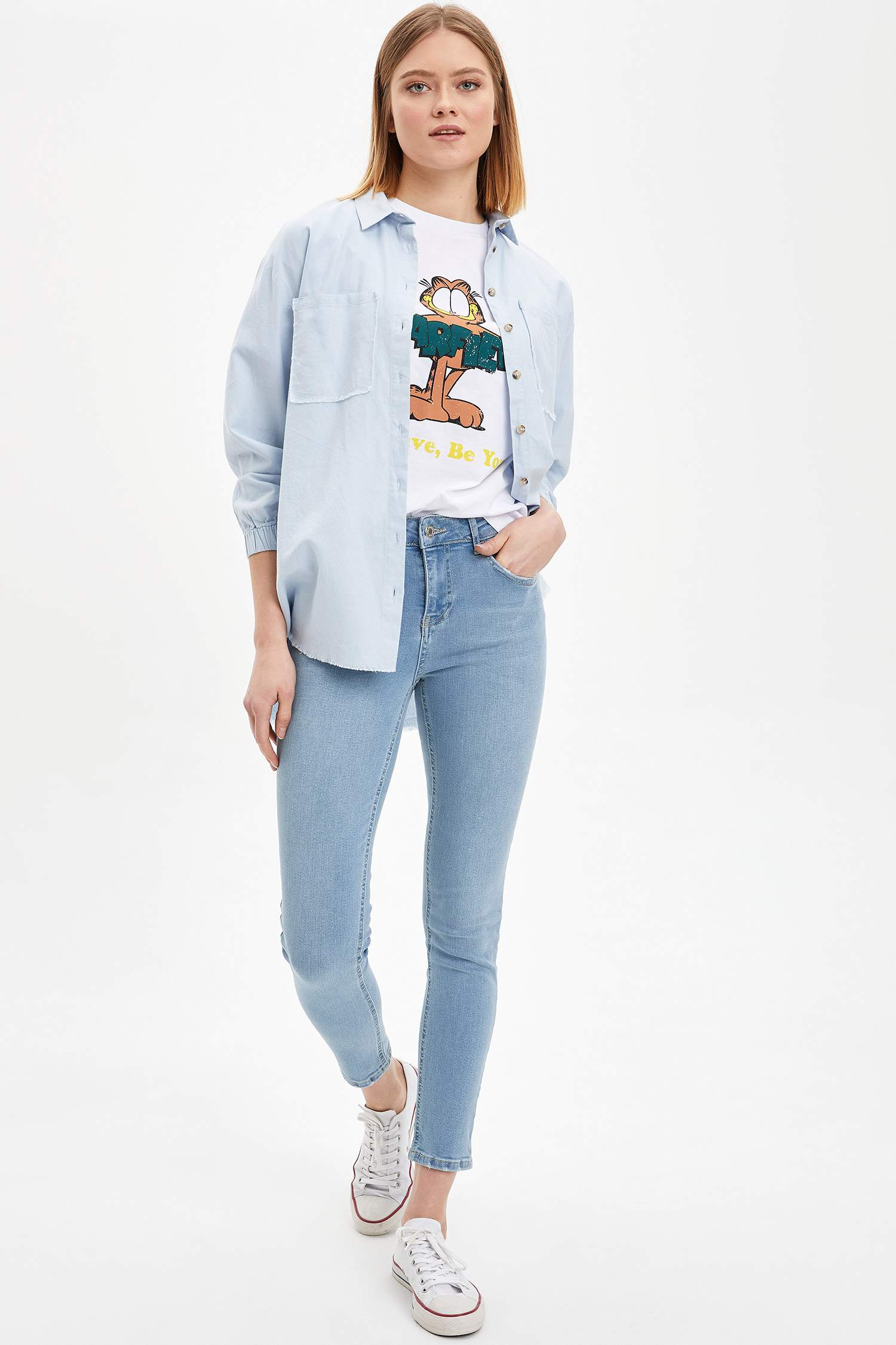 Rebeca Skinny Fit Yırtık Detaylı Jean Pantolon