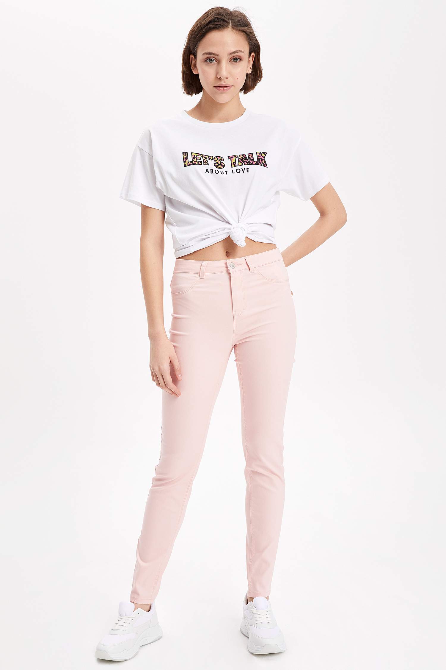Anna Yüksek Bel Super Skinny Chino Pantolon
