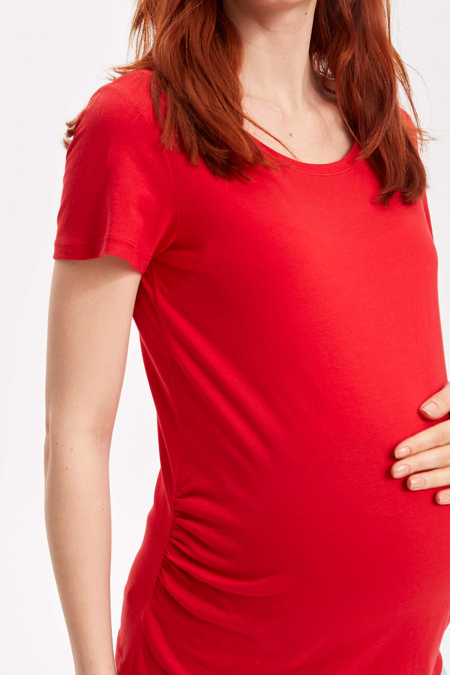 Örme Kısa Kollu Regular Fit Bisiklet Yaka Kısa Kollu