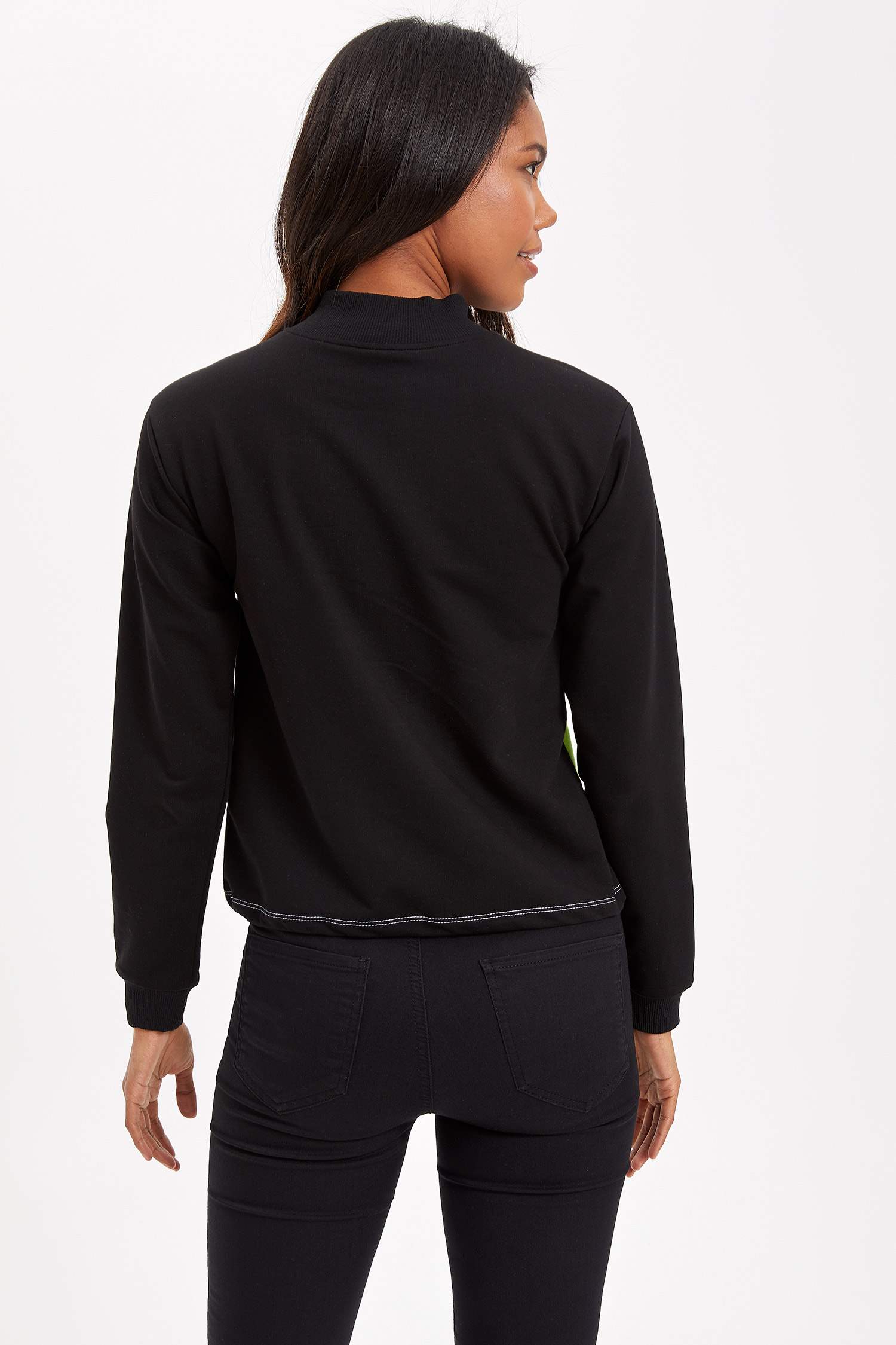 Defacto Neon Renk Bloklu Sweatsirt. 4 Defacto Neon Renk Bloklu Sweatsirt. 4
