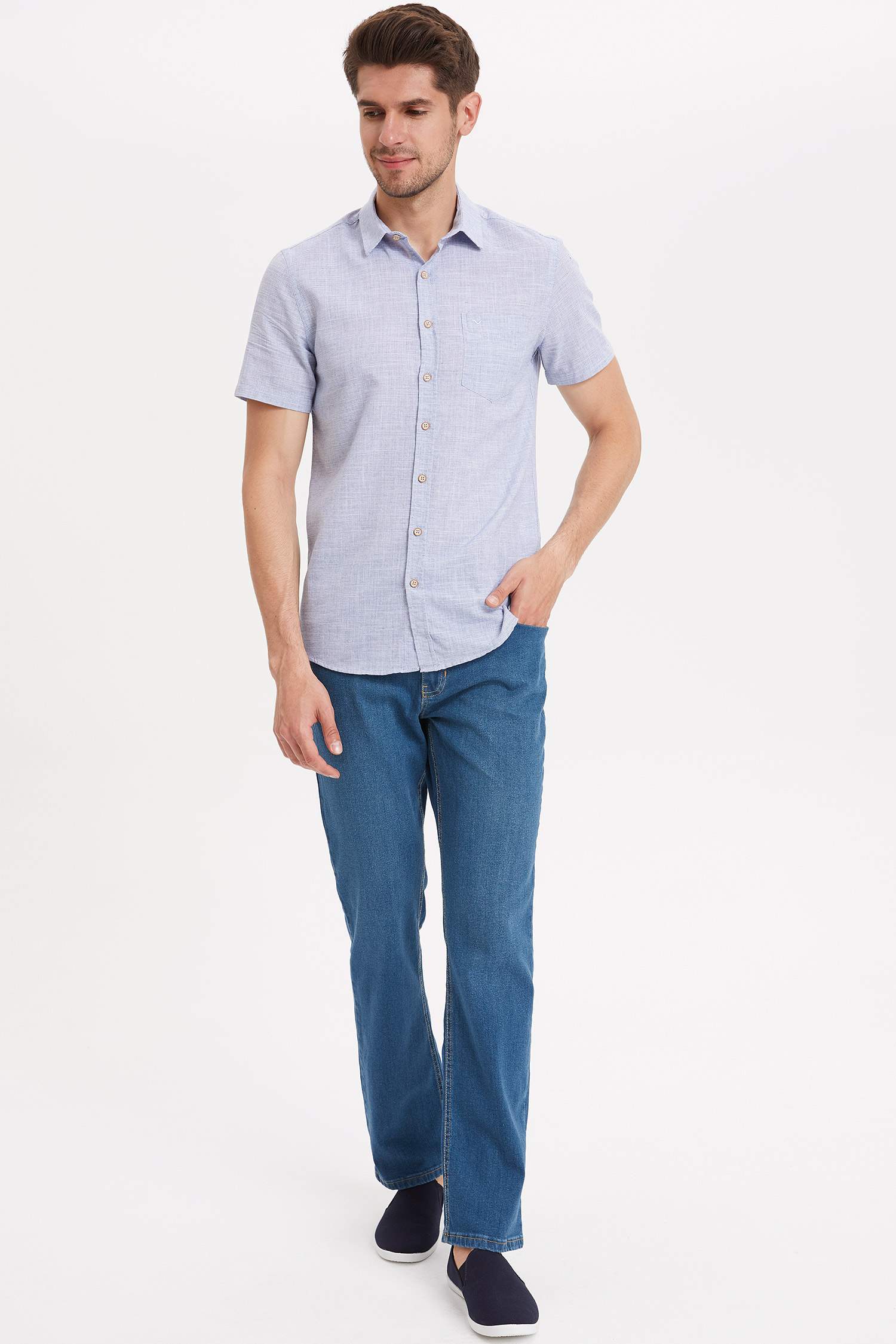 Diago Comfort Fit Yüksek Bel Boru Paça Jean Pantolon