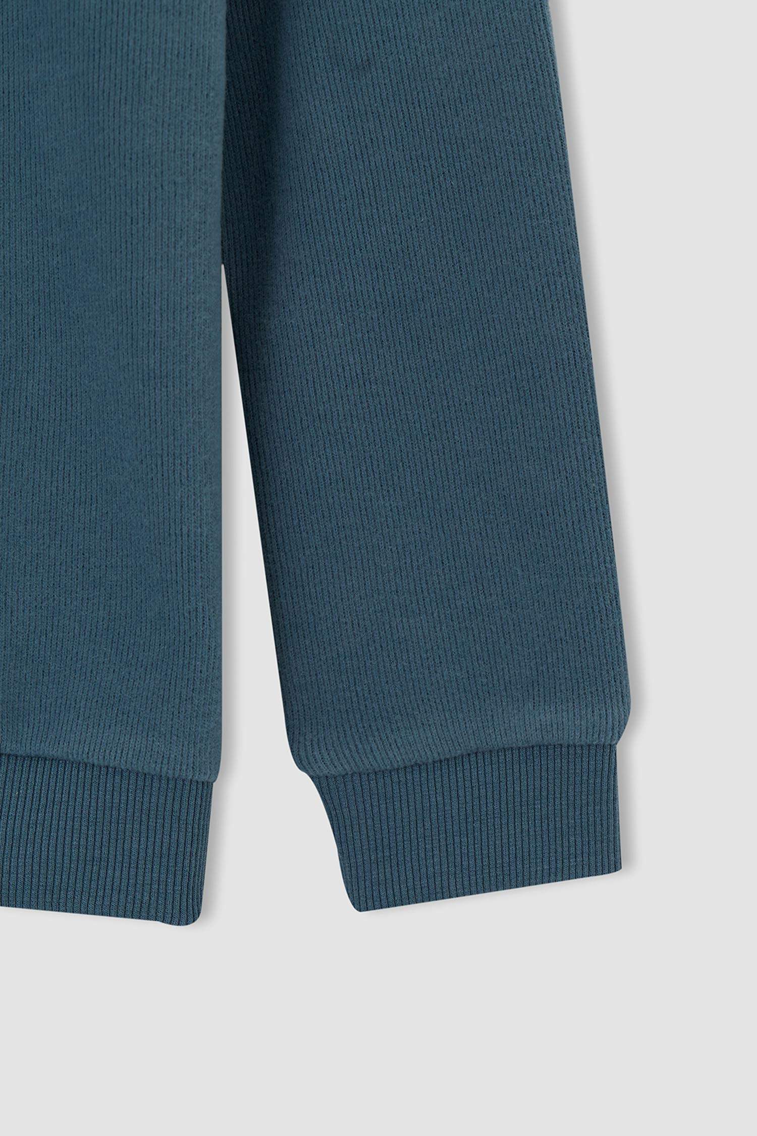 Erkek Çocuk Regular Fit Bisiklet Yaka Selanik Kumaş Sweatshirt