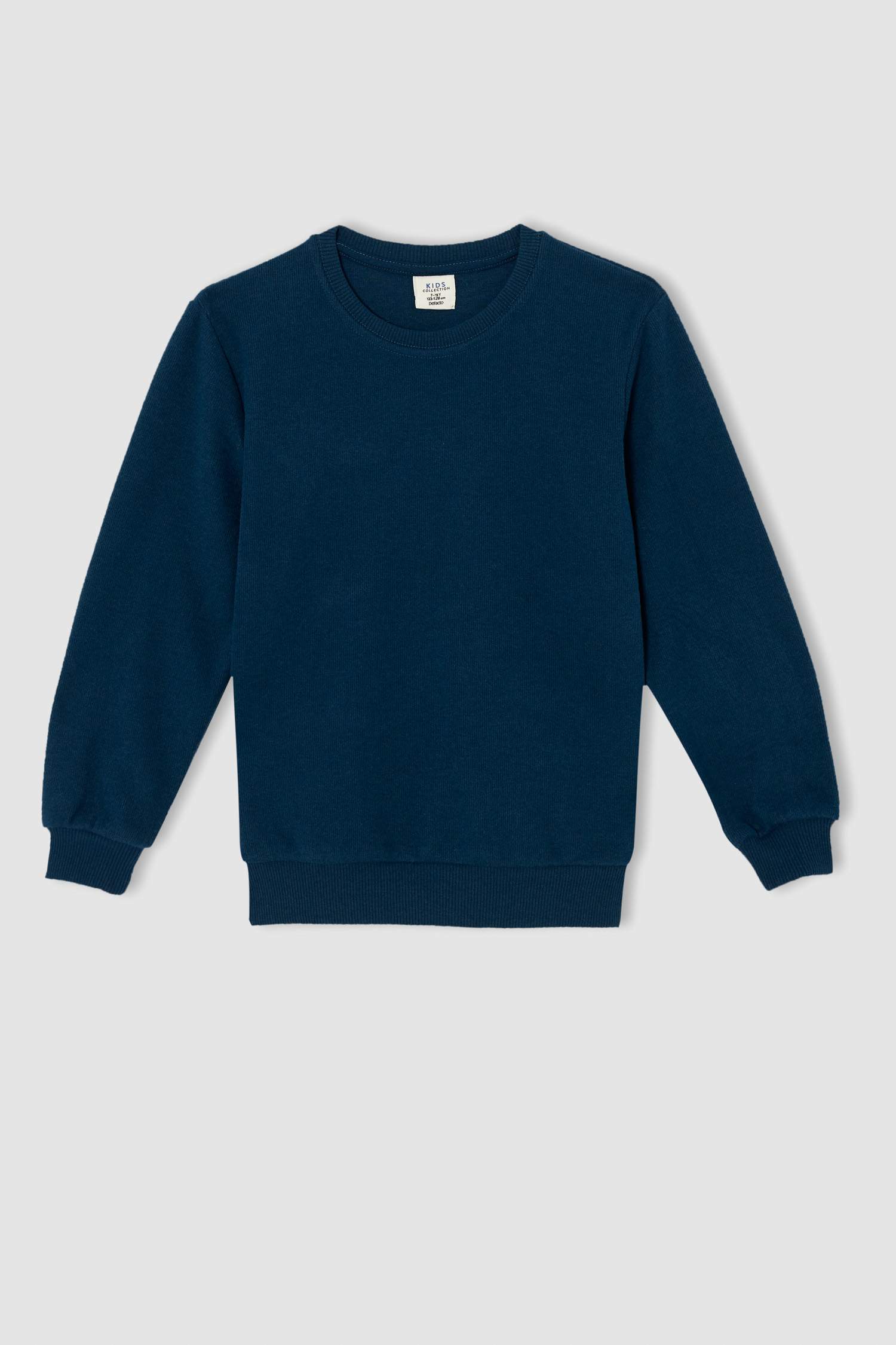 Erkek Çocuk Regular Fit Bisiklet Yaka Cepsiz Sweatshirt