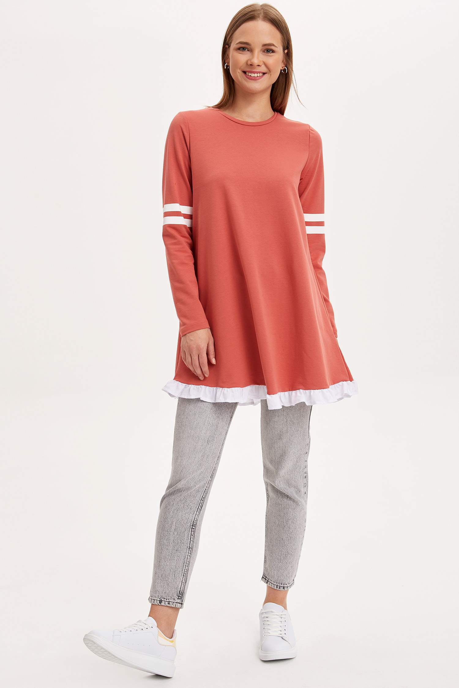 Defacto Şeritli Relax Fit Sweat Tunik. 2 Defacto Şeritli Relax Fit Sweat Tunik. 2