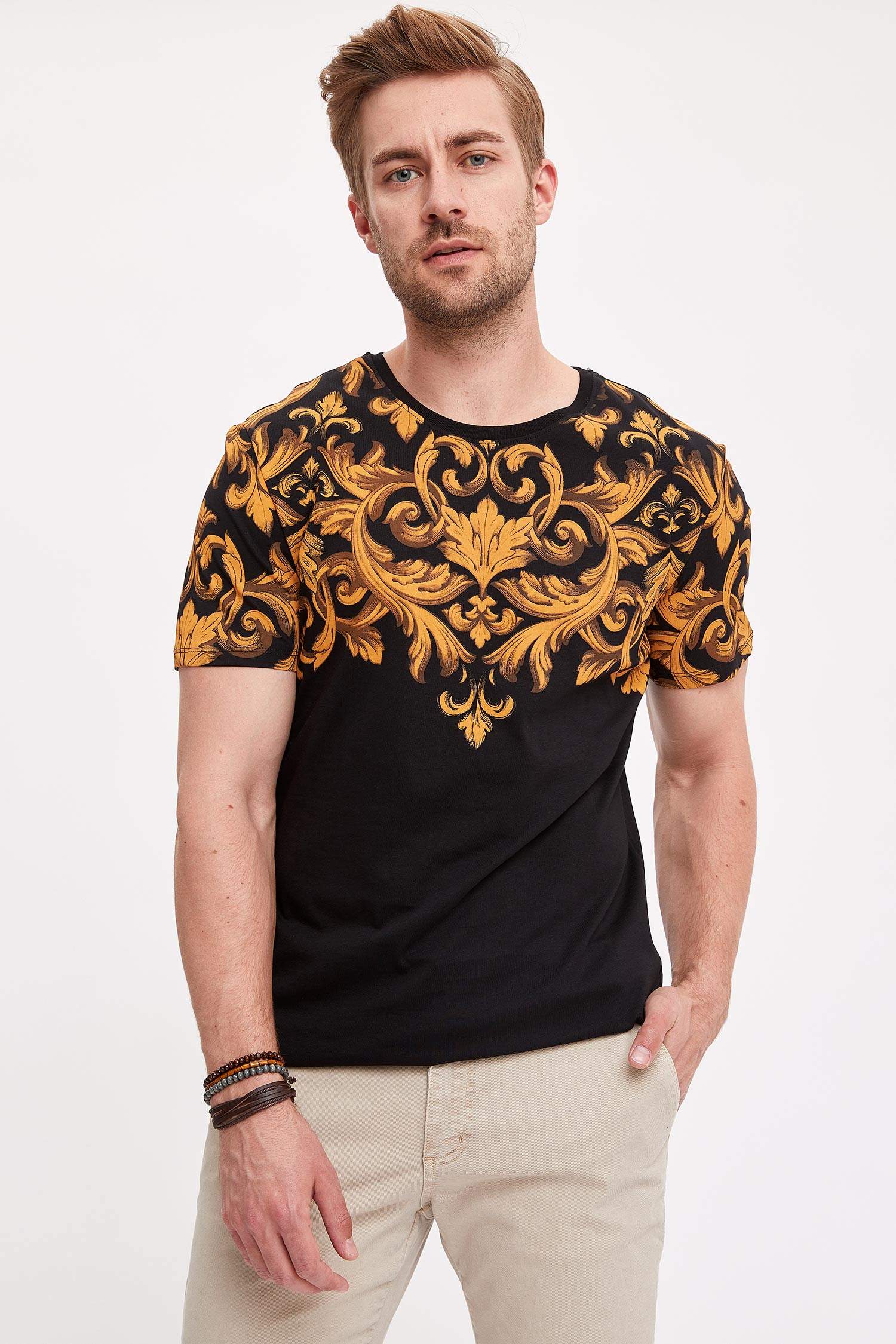 Defacto Desenli Slim Fit T-shirt. 1 Defacto Desenli Slim Fit T-shirt. 1