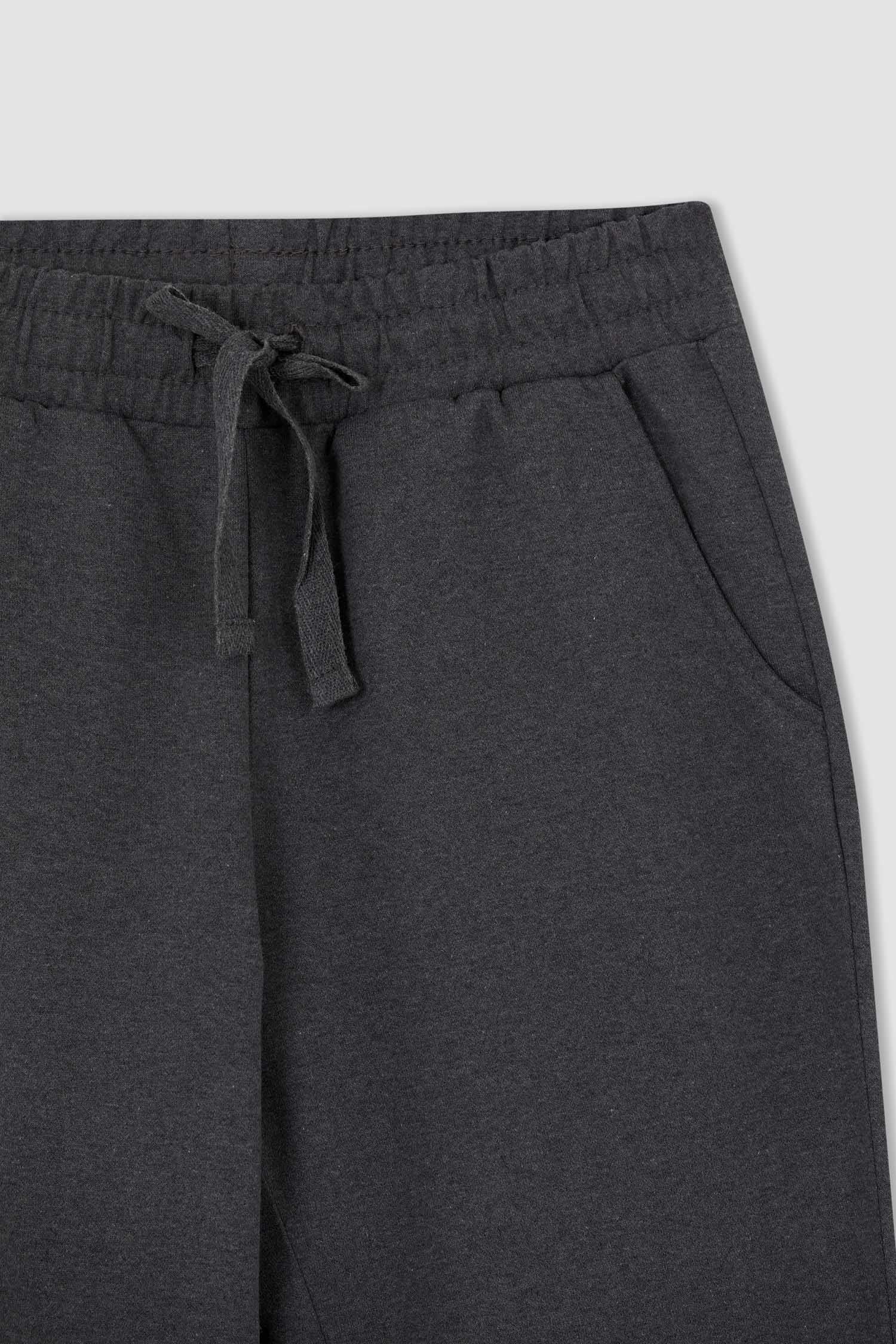 Büyük Beden Regular Fit Cepli Geri Dönüşümlü Beli Bağcıklı Eşofman Alt
