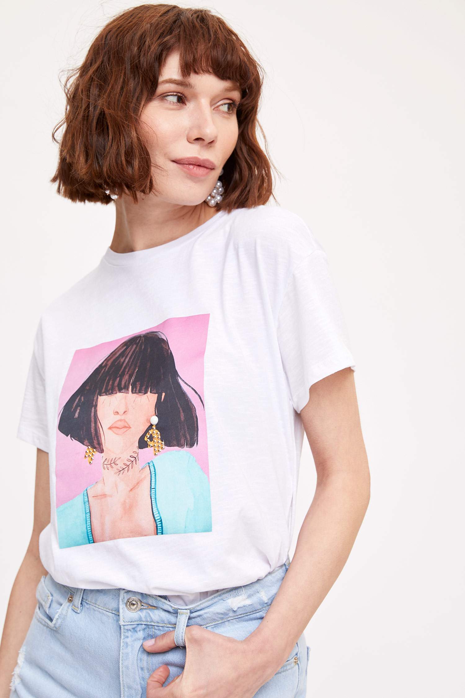 Defacto Baskılı Kısa Kollu T-shirt. 3 Defacto Baskılı Kısa Kollu T-shirt. 3