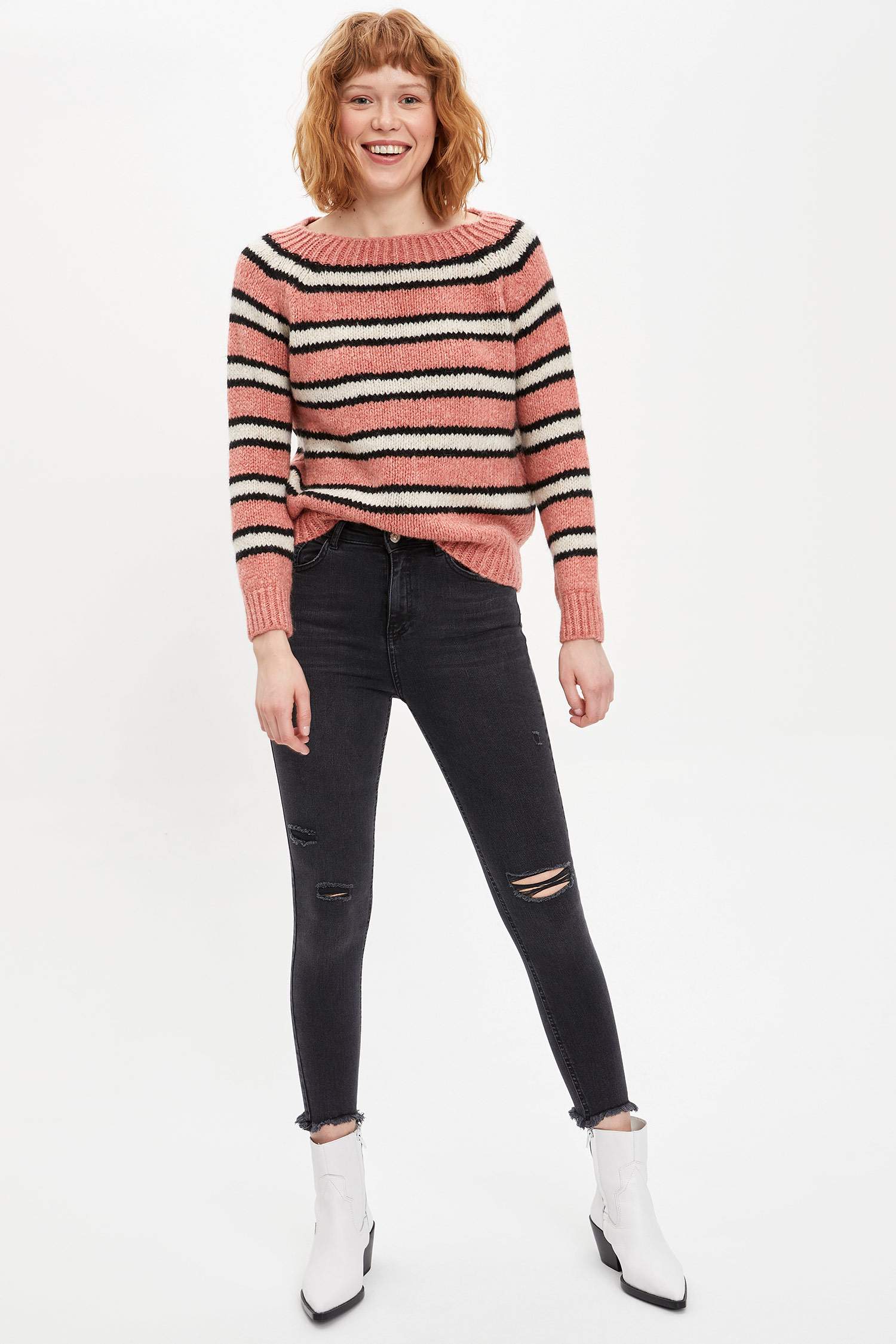 Anna Ankle Super Skinny Fit Yırtık Detaylı Jean Pantolon