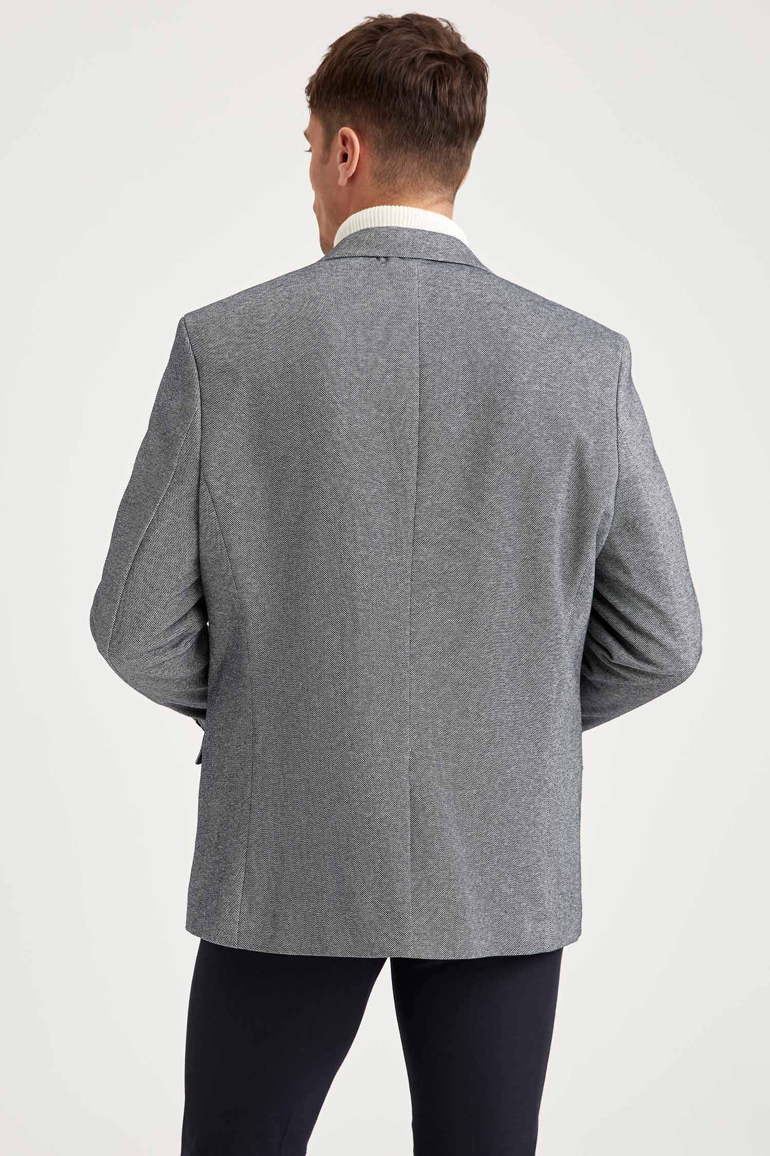 Slim Fit Baskılı Astarlı Blazer