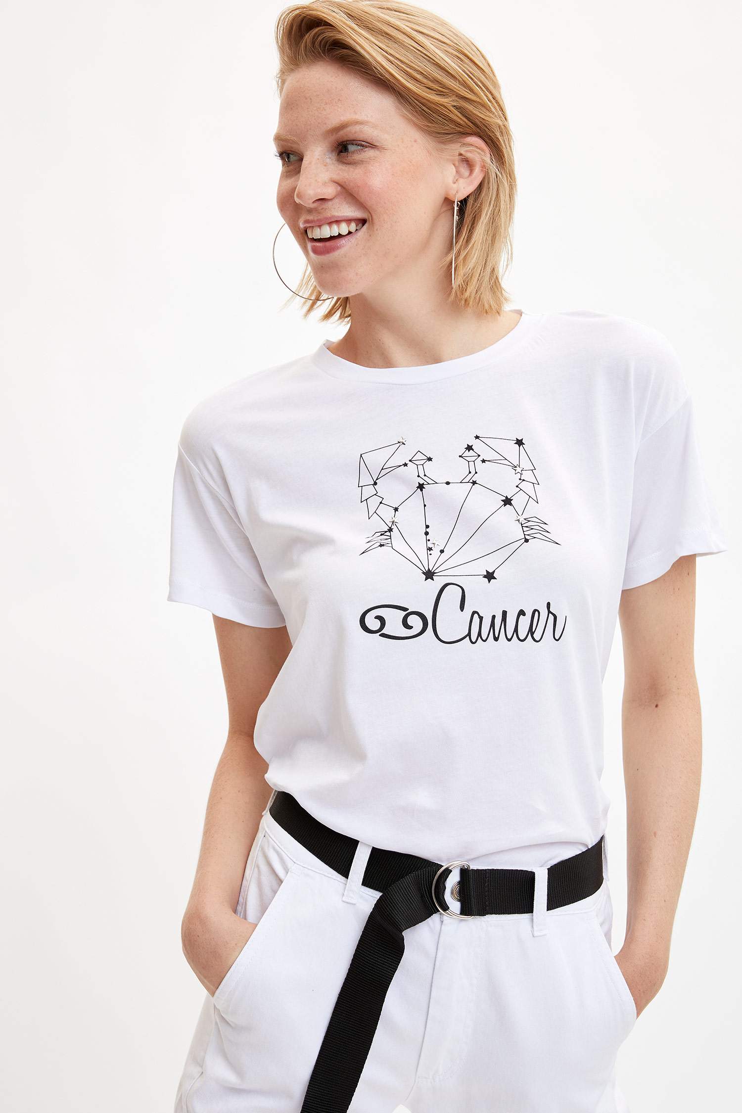 Defacto Yengeç Burcu Baskılı T-shirt. 3 Defacto Yengeç Burcu Baskılı T-shirt. 3
