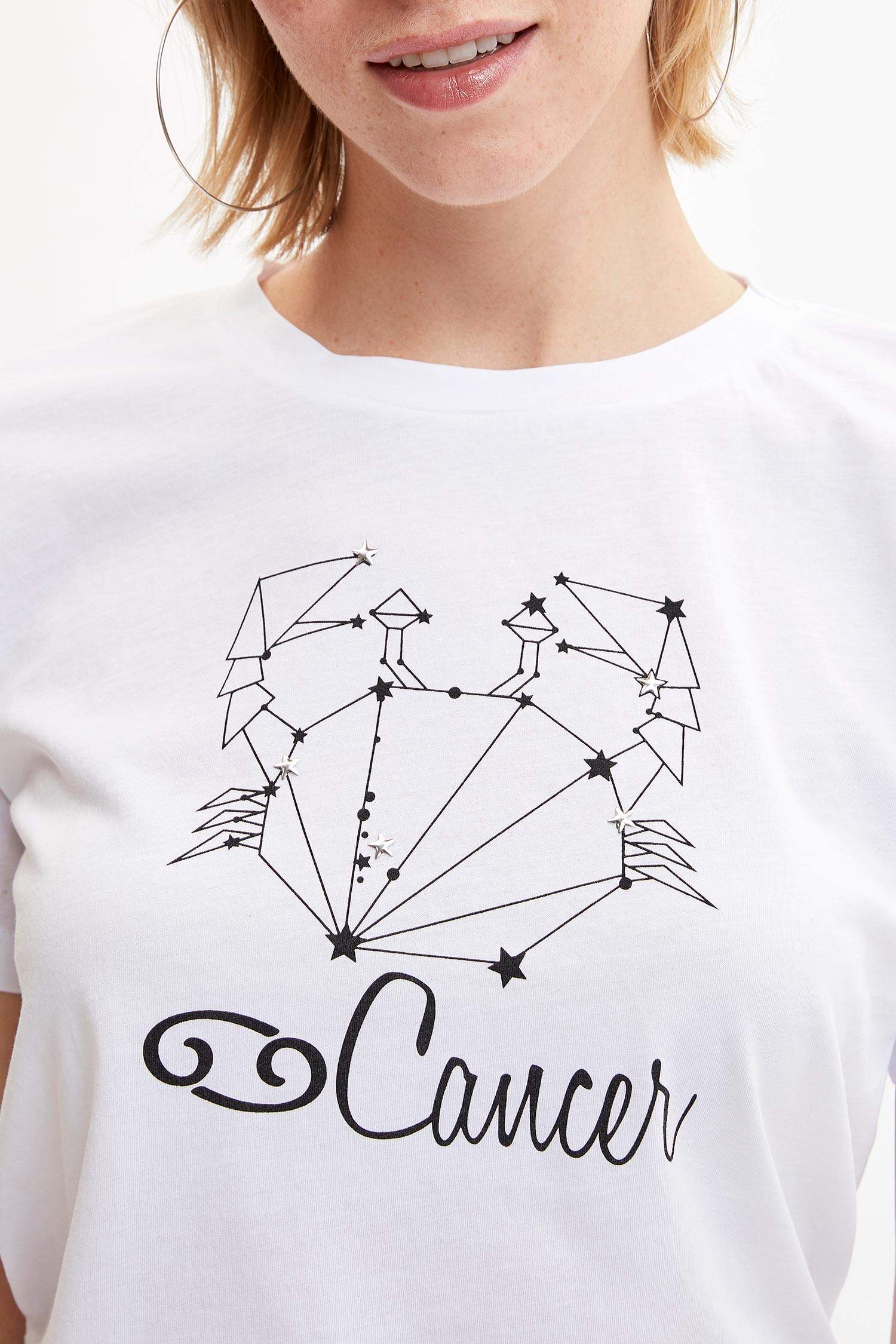 Defacto Yengeç Burcu Baskılı T-shirt. 4 Defacto Yengeç Burcu Baskılı T-shirt. 4
