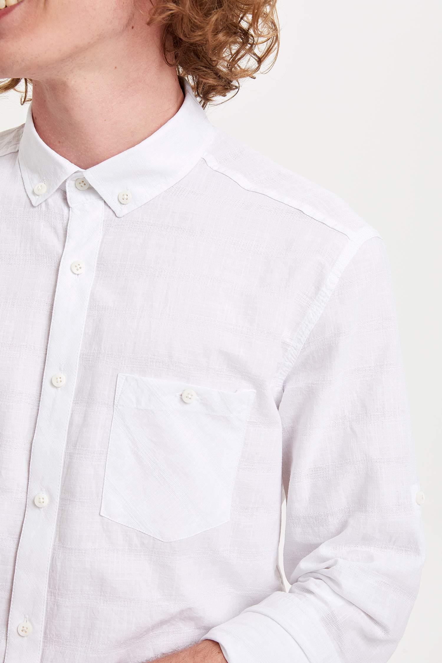 Defacto Çizgili Slim Fit Gömlek. 3 Defacto Çizgili Slim Fit Gömlek. 3