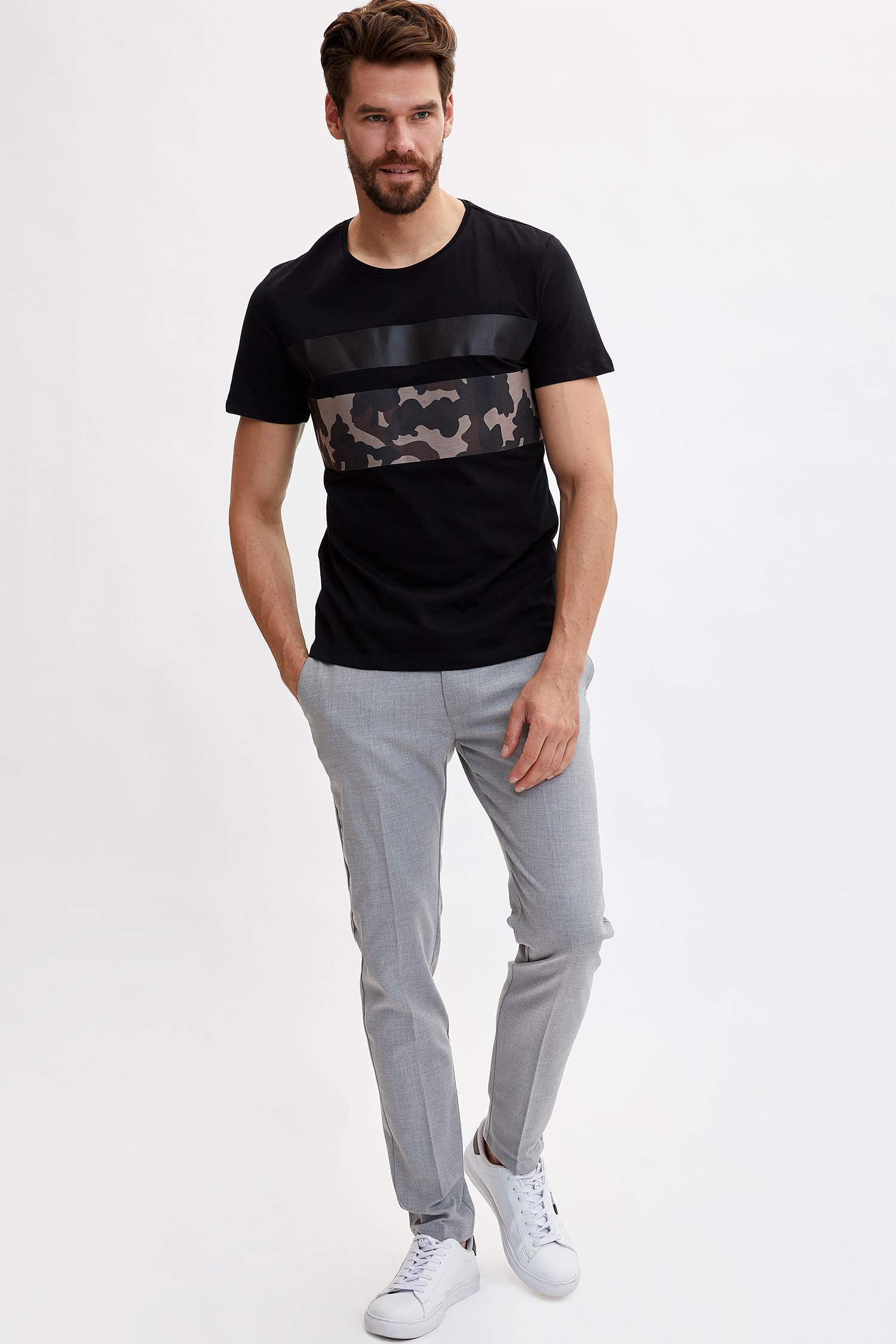 Baskılı Slim Fit Tişört