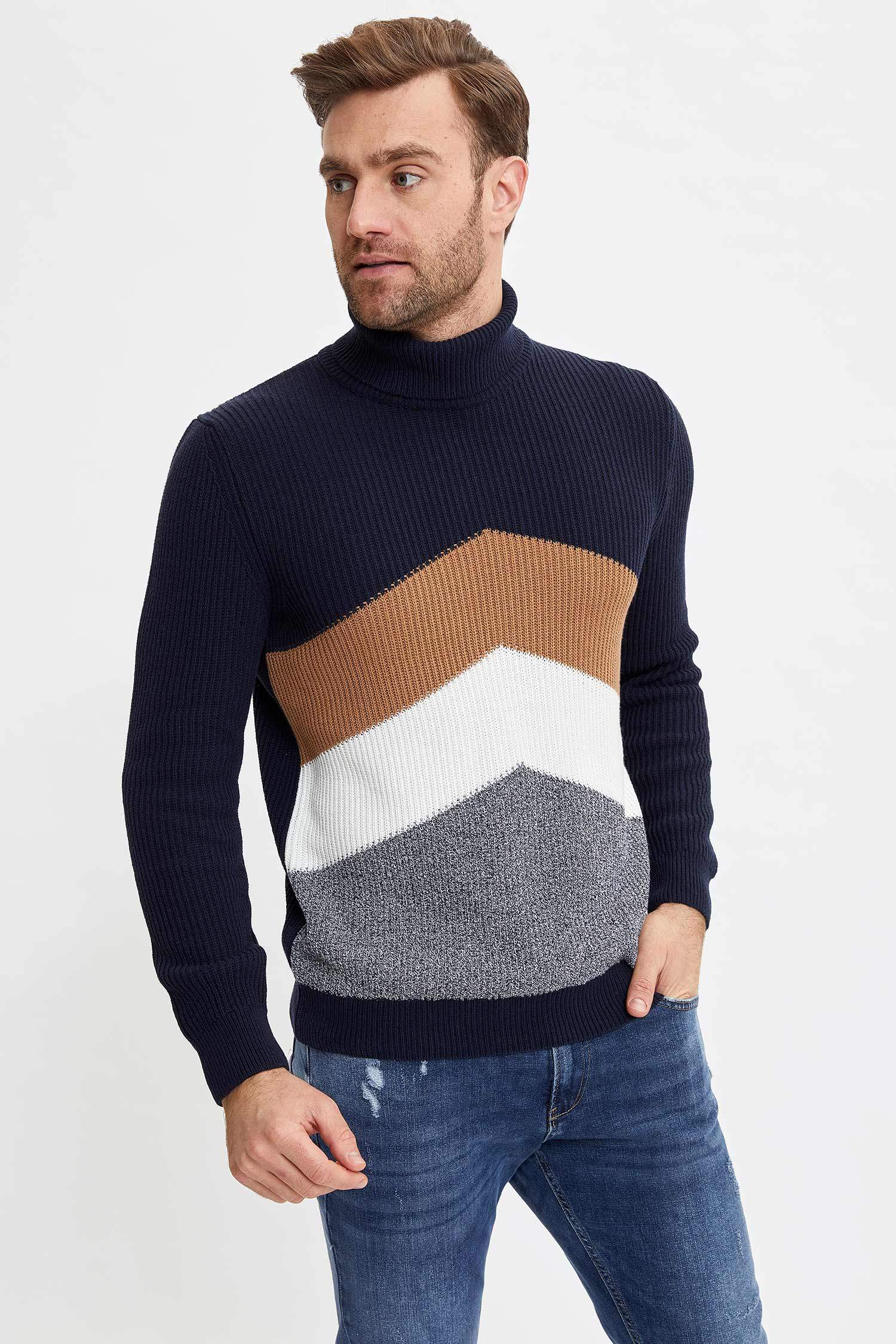 Balıkçı Yaka Slim Fit Kazak
