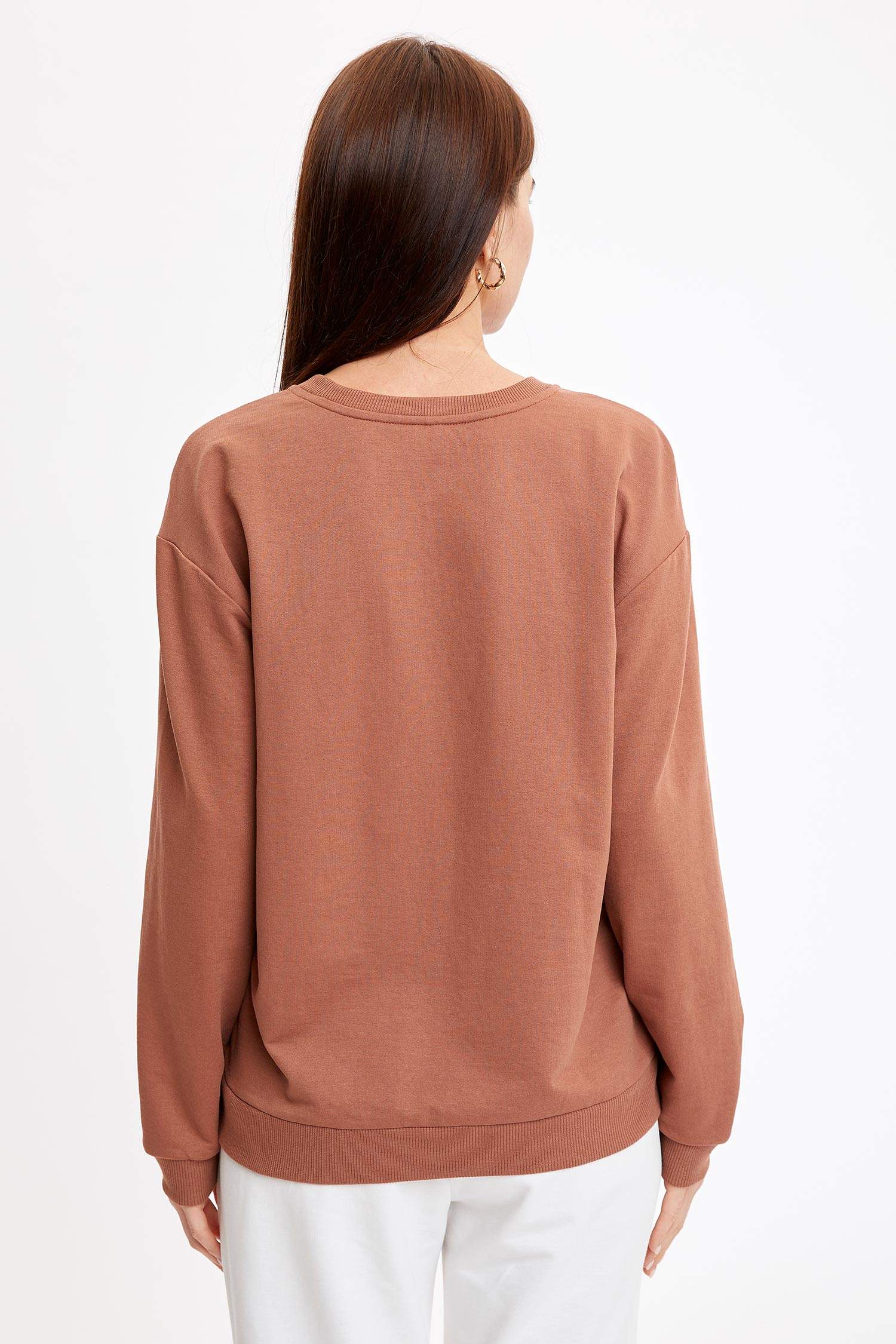 Regular Fit Bisiklet Yaka Basic Sweatshirt