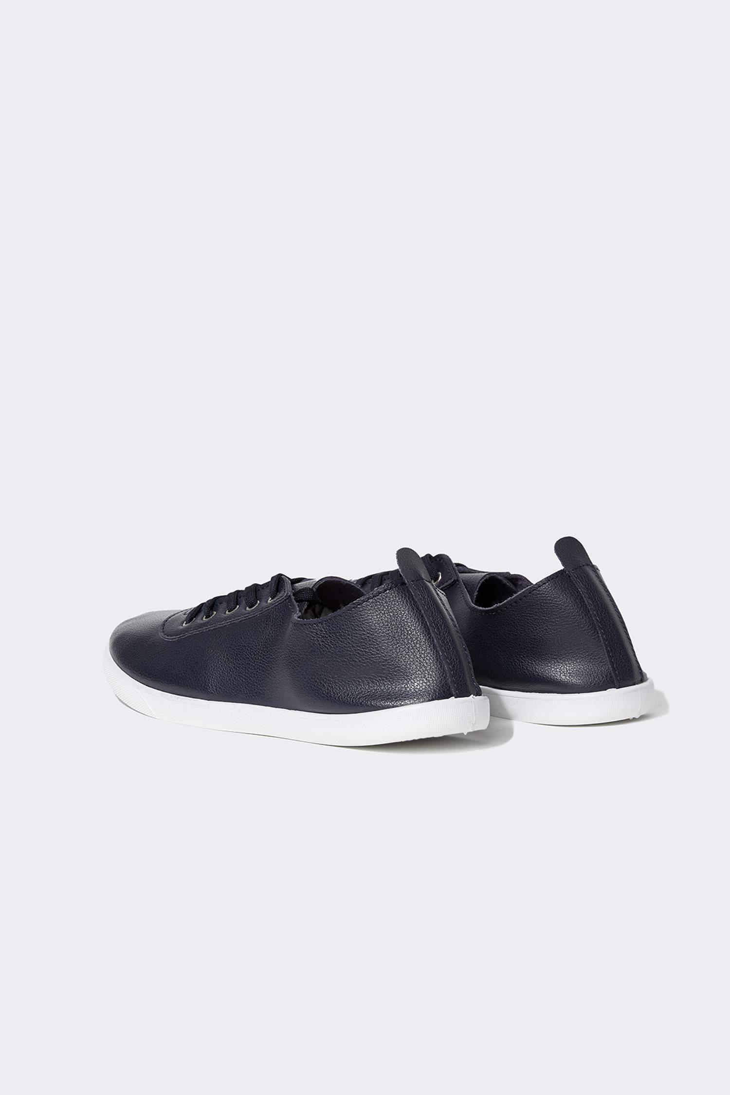Suni Deri Bağcıklı Sneaker Ayakkabı
